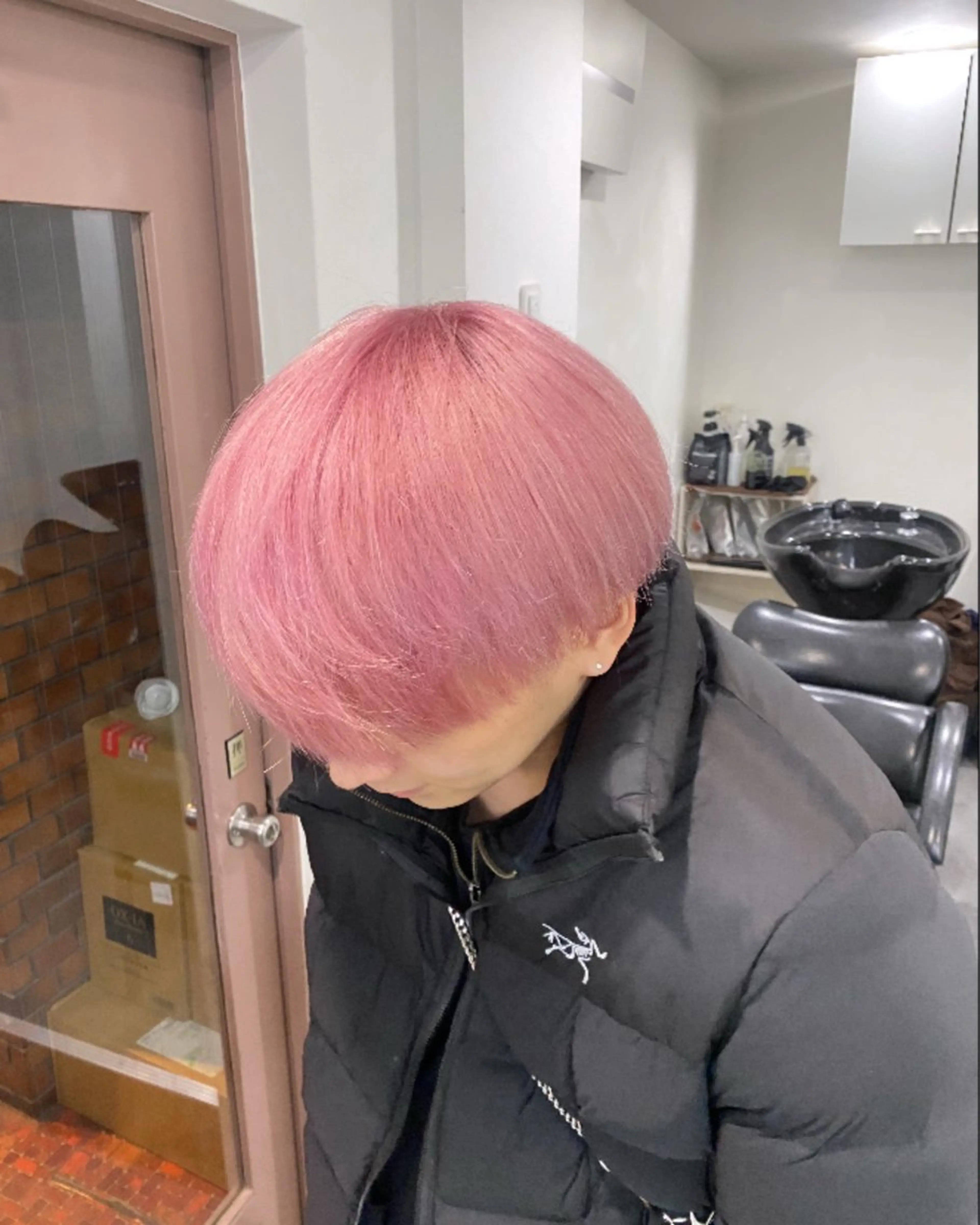 カラー ピンクカラー ホワイトピンク ヘアカラー ヘアセット Seleneコウキ ブリーチ/ハイトーンのヘアスタイル