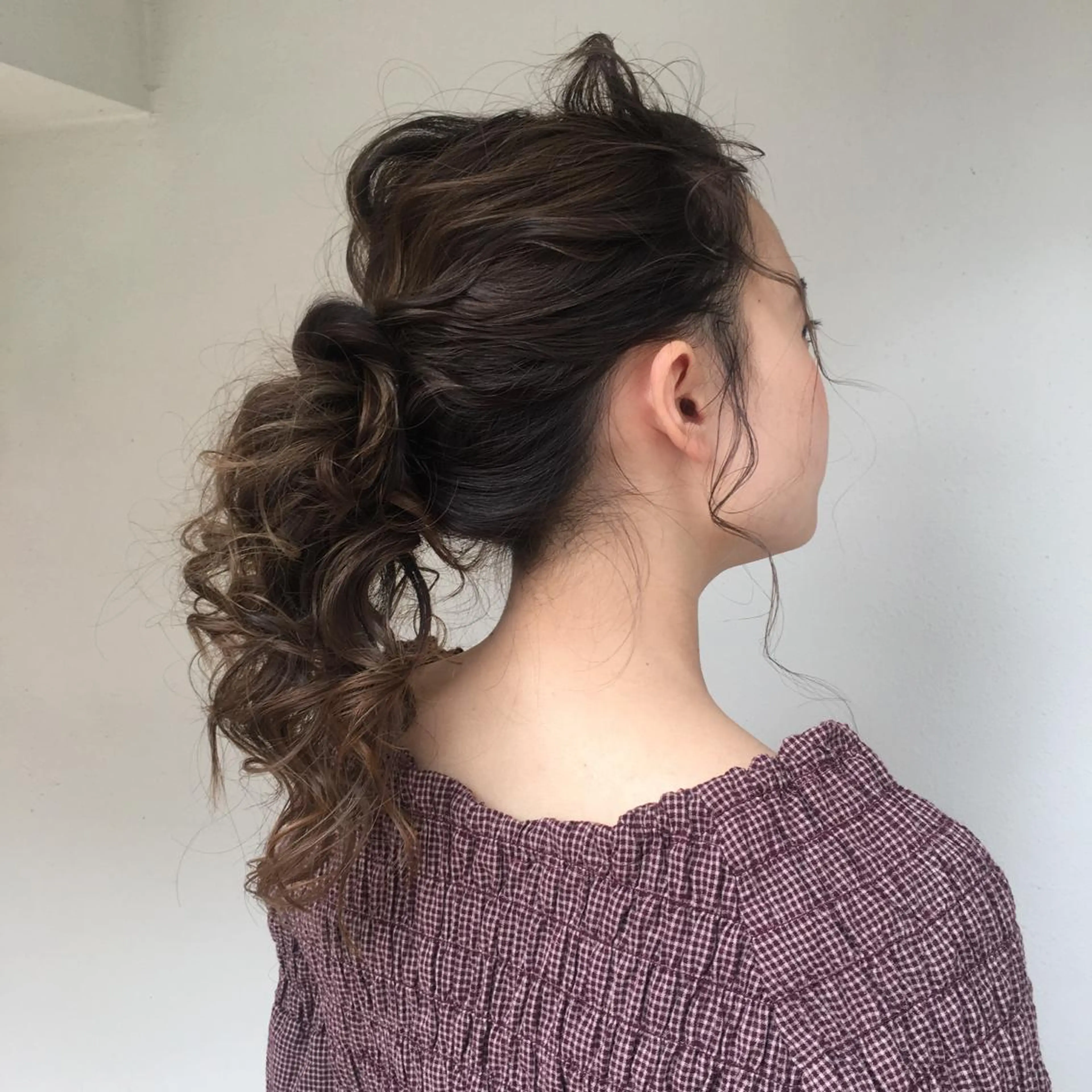 セミロング パーマ ヘアアレンジ BRUNTJET所属・MAEDA MADOKAのヘアスタイル