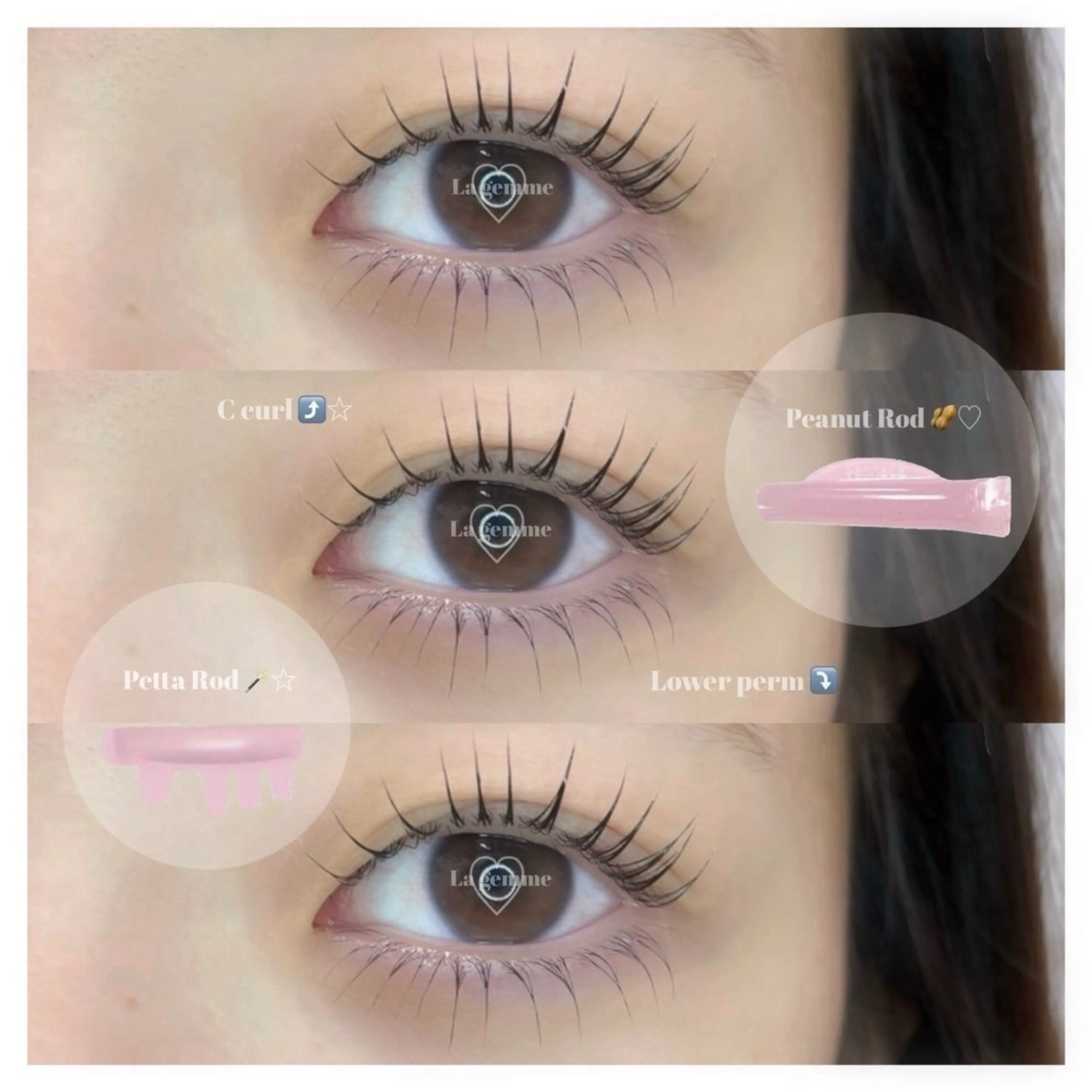 🍑上下まつ毛パーマ（ロッド選定🉑）の写真