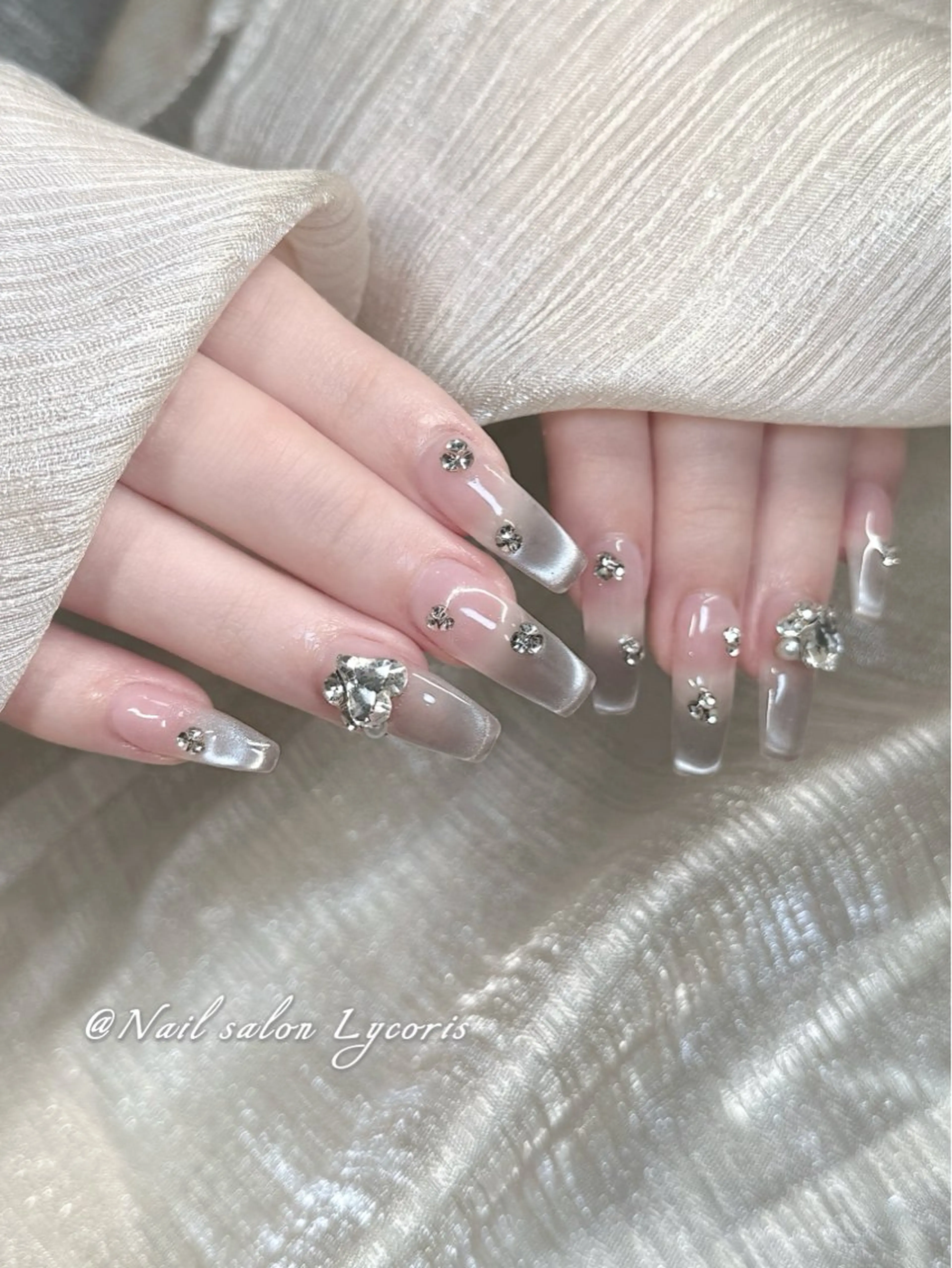 ネイル ストーンネイル ハンドネイル Nail salon Lycoris キキのネイルデザイン