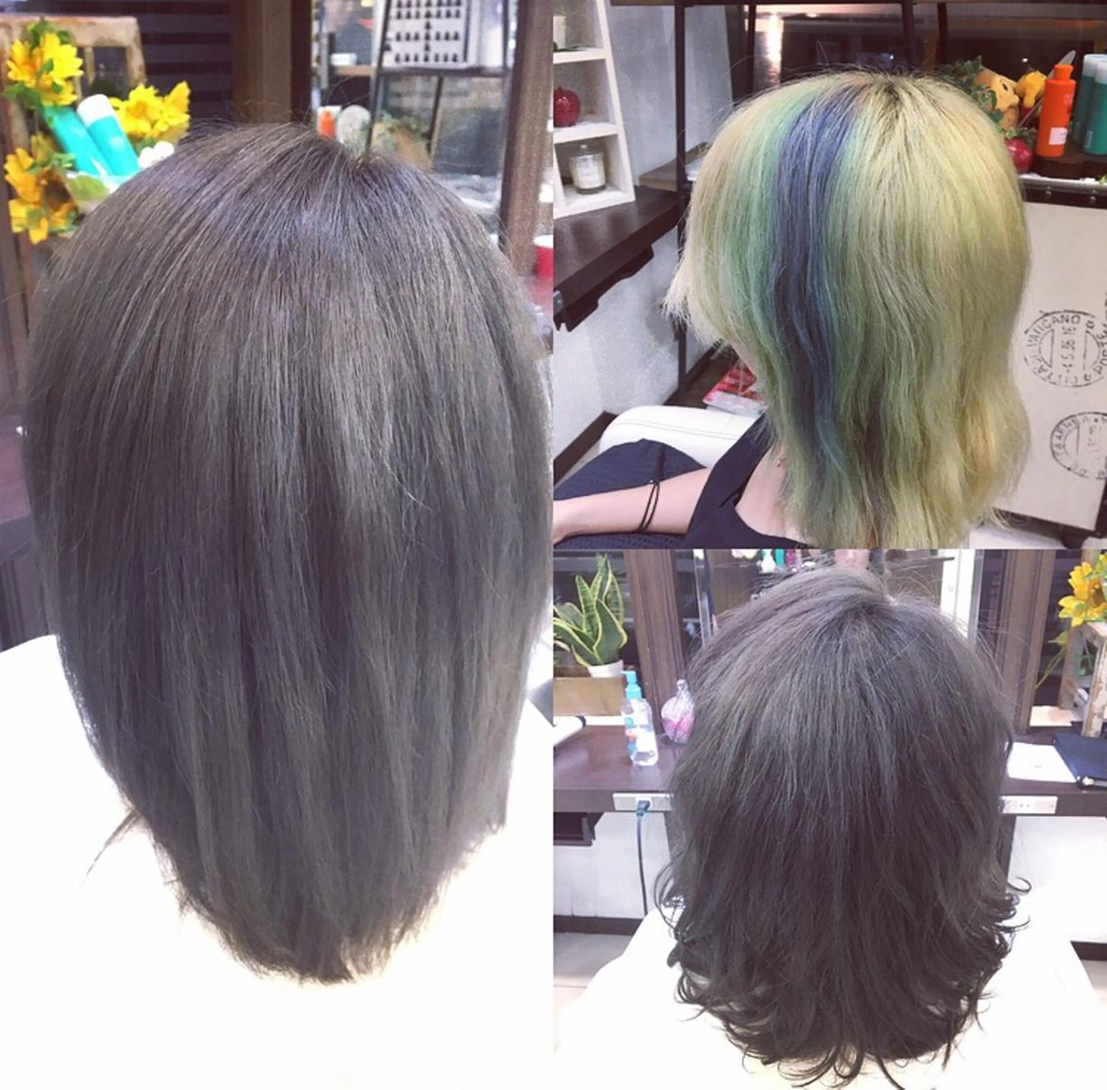 ミディアム カラー ヘアアレンジ グレージュ ハイライトカラー ハイライト 三川 洋樹のヘアスタイル