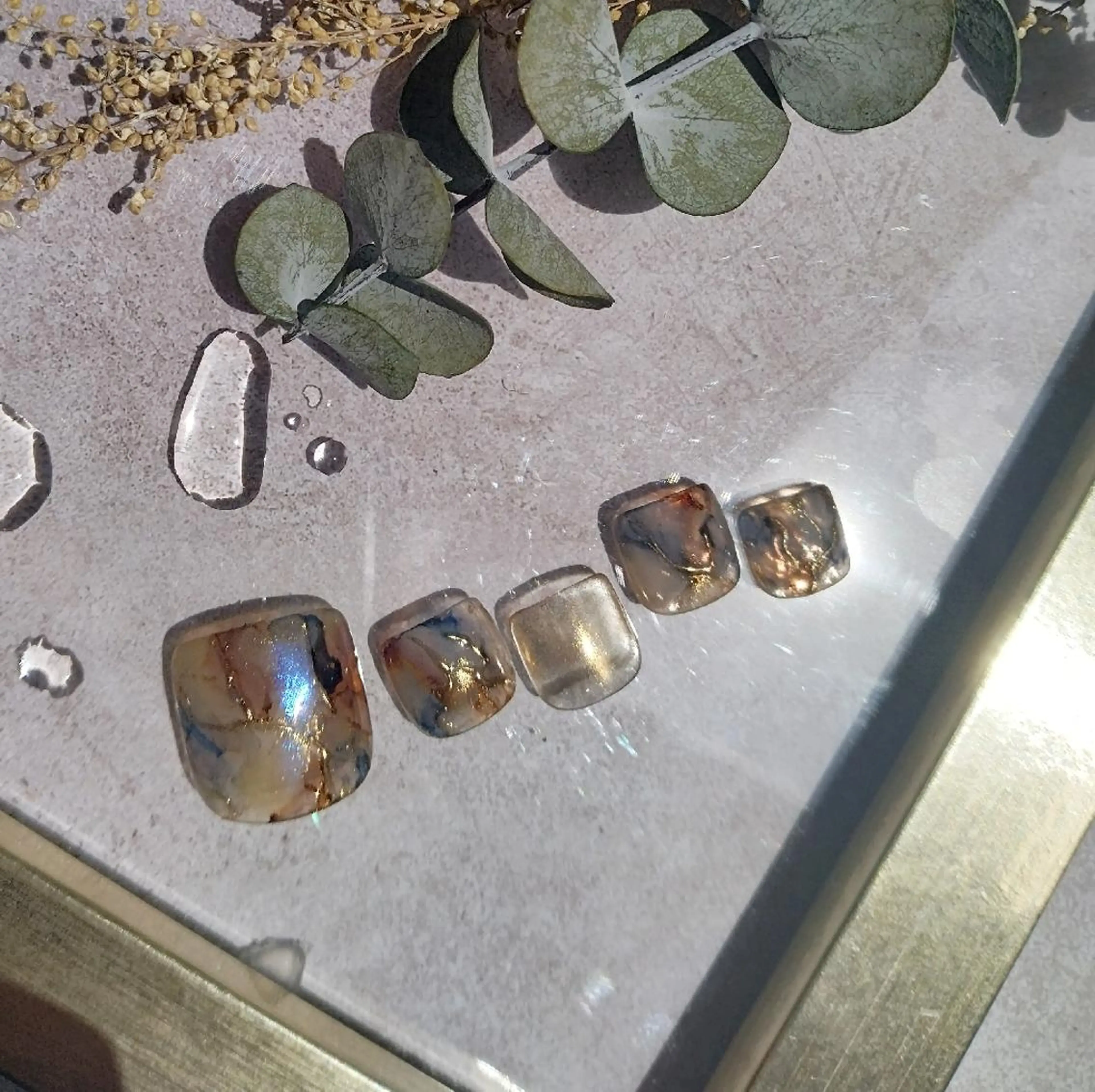 ネイル フットネイル ジェルネイル 韓国ネイル ミラーネイル ニュアンスネイル フットネイル Nailsalon manoのネイルデザイン