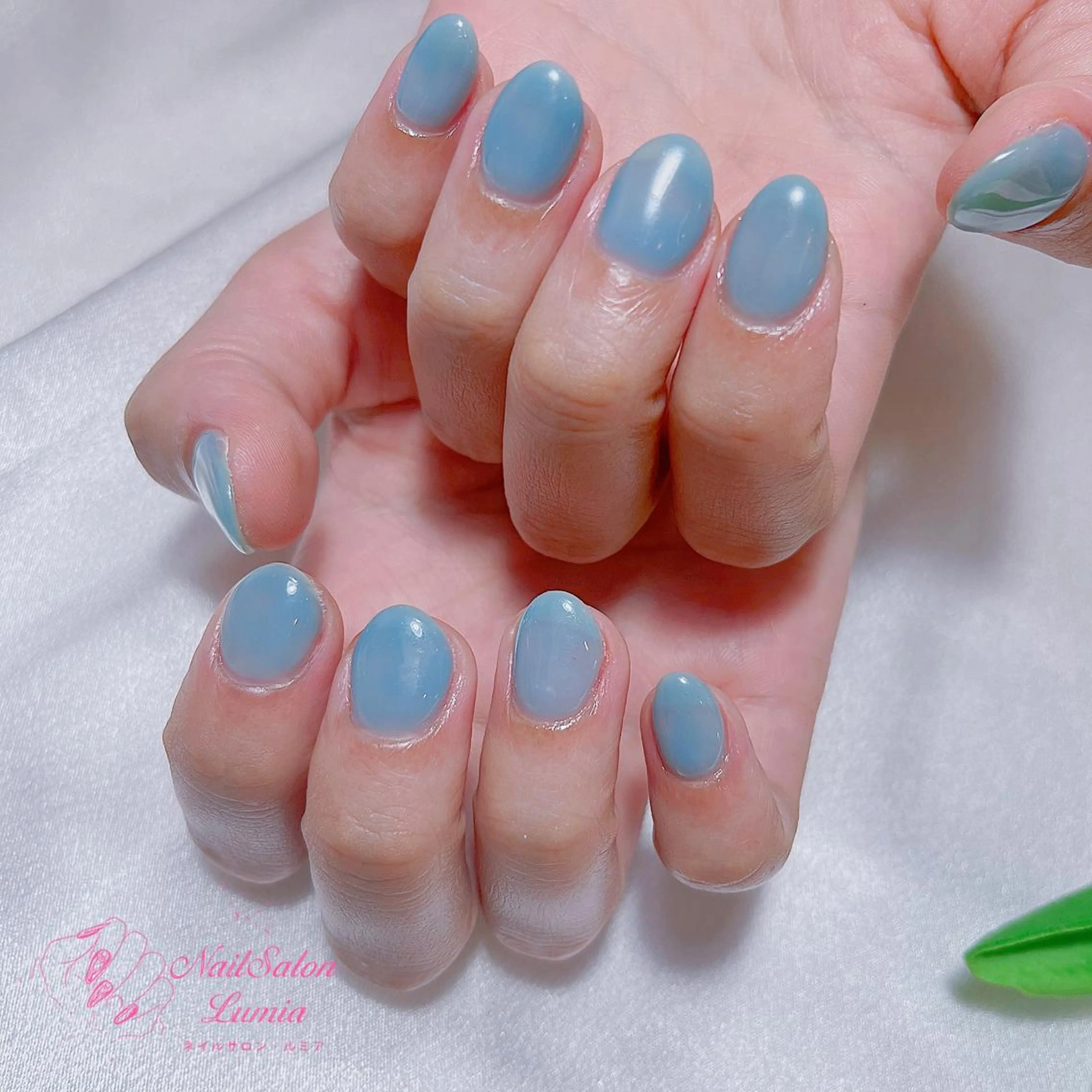 ネイル 水色 ネイルサロン ルミア Lumia 店長のネイルデザイン