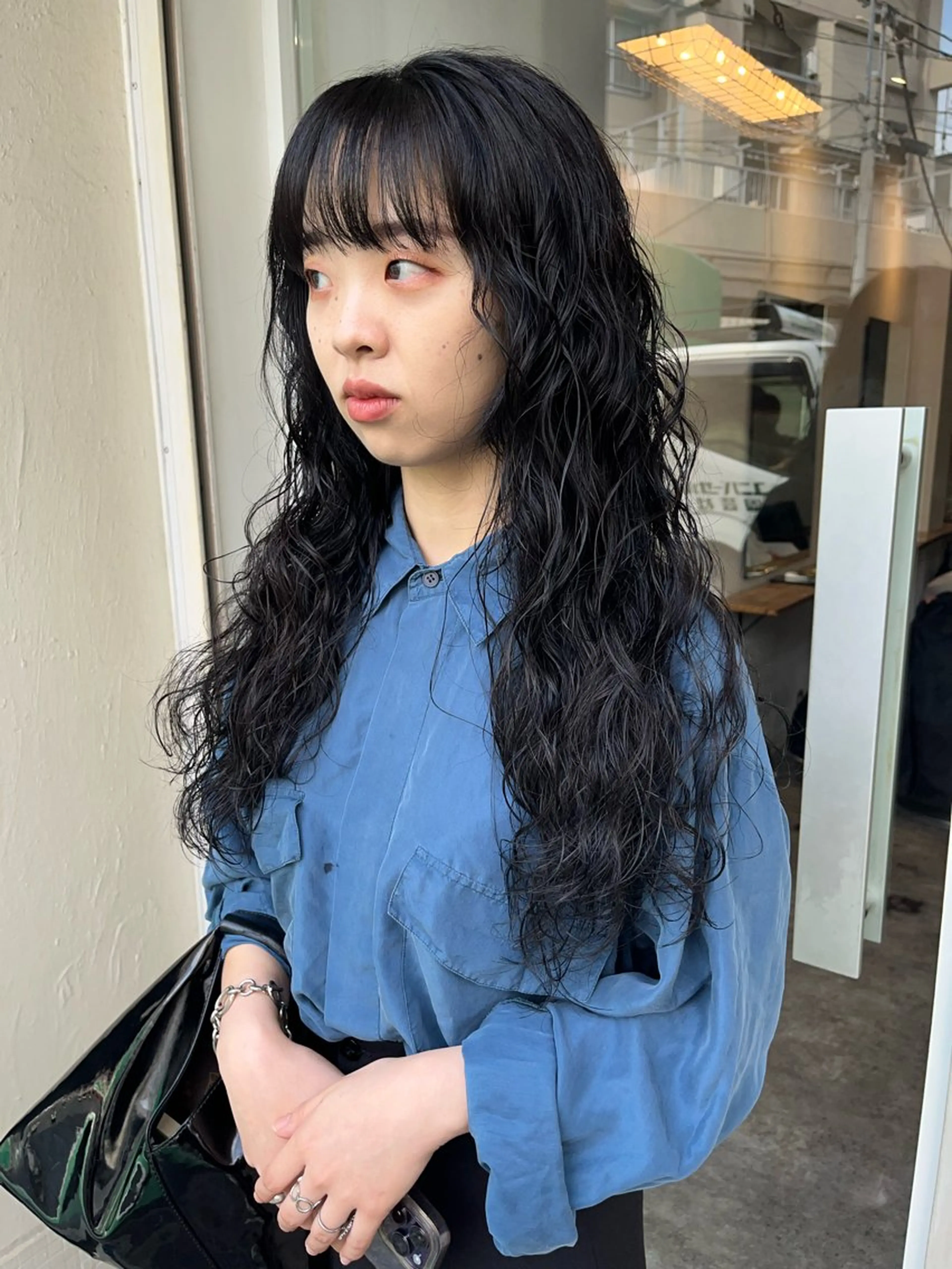 ロング カラー パーマ 黒髪 カット ヘアカラー パーマ トリートメント 金井京介/レイヤー /ボブパーマのヘアスタイル