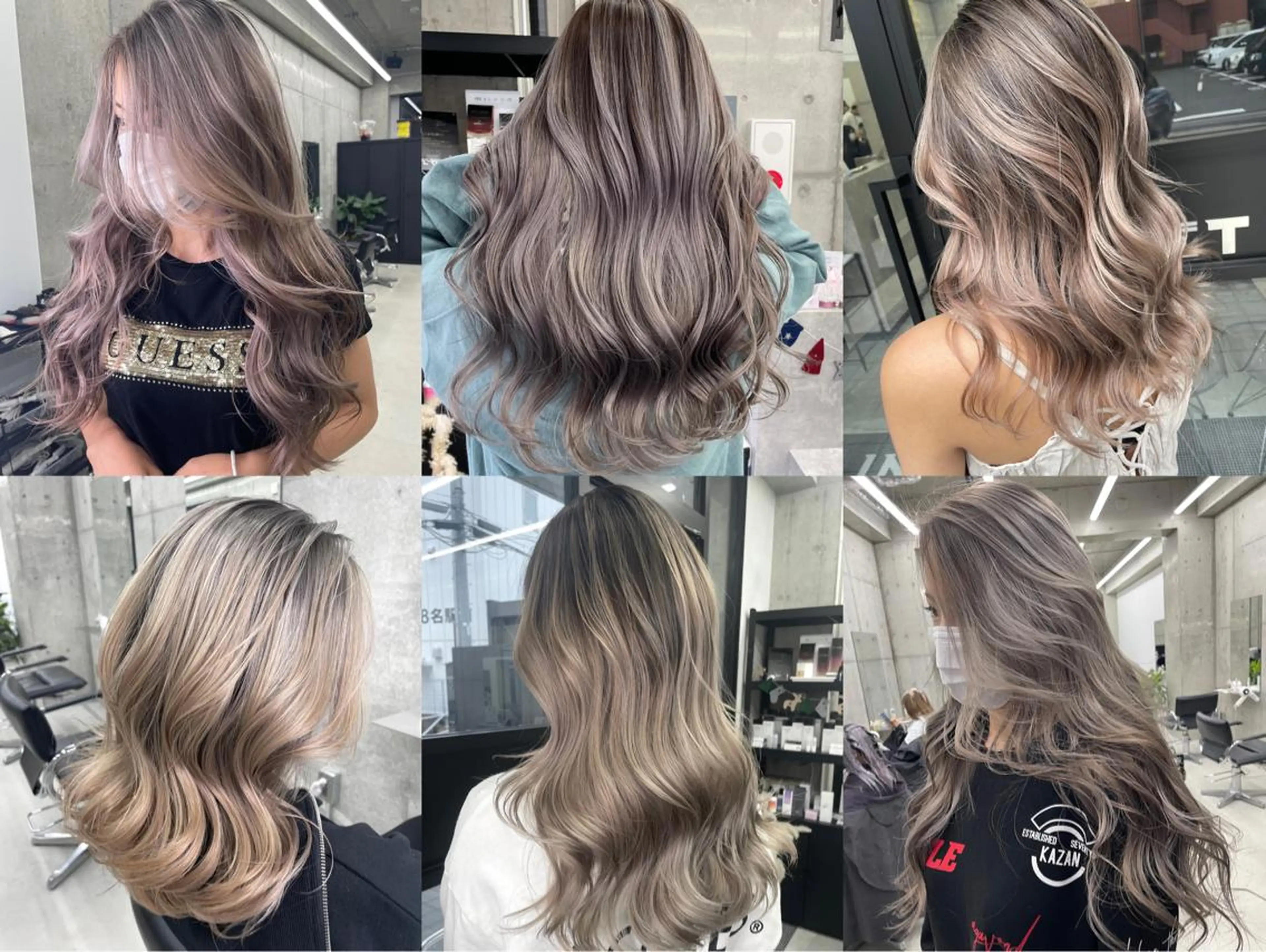 ロング アッシュ アッシュグレー アッシュグレージュ ボブ ハイライト Blonde nagoya sakae所属・岡留 愛美のヘアスタイル