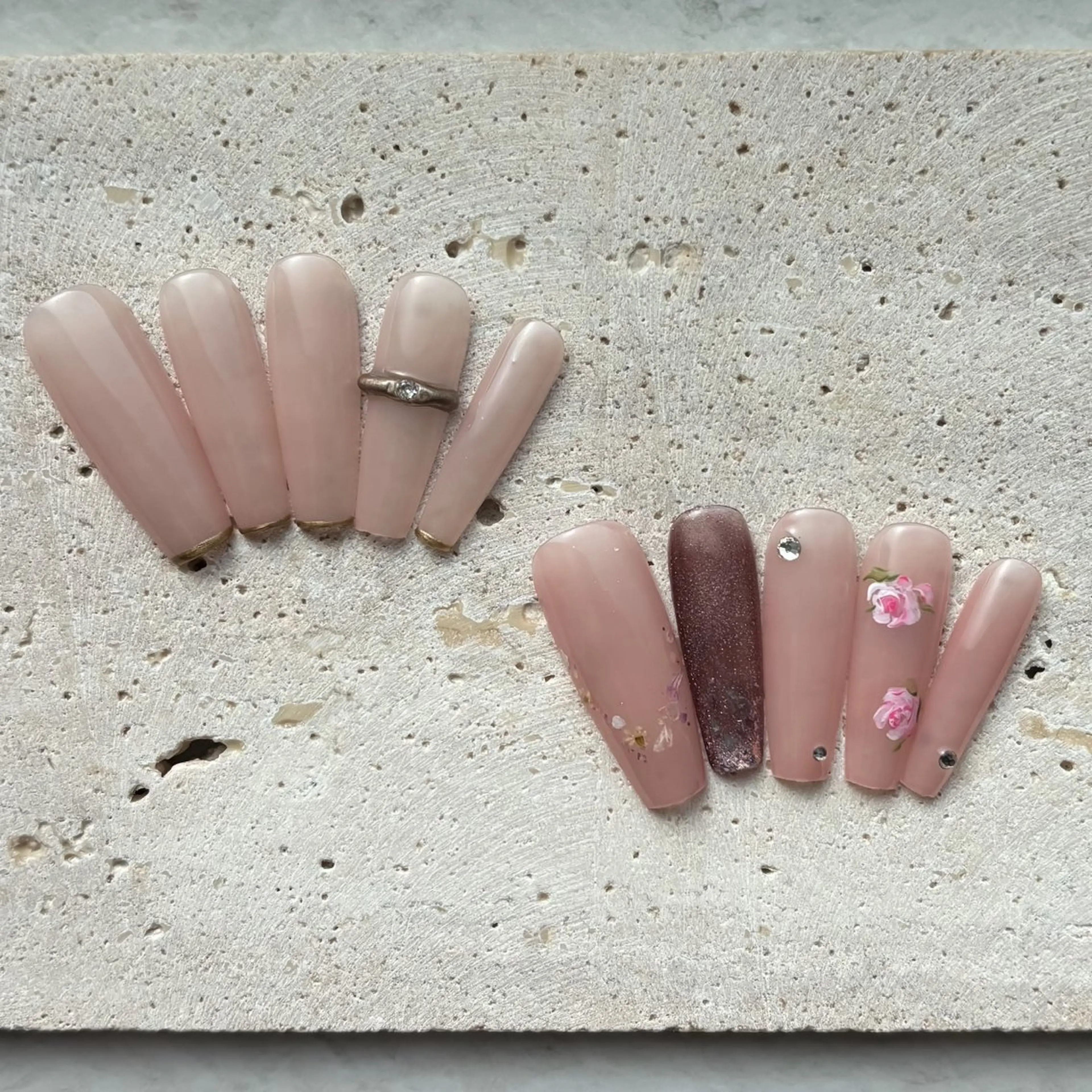 ネイル アートネイル マグネットネイル ニュアンスネイル ワンホンネイル ハンドネイル zuki🌔nail ┆堺筋本町・心斎橋のネイルデザイン