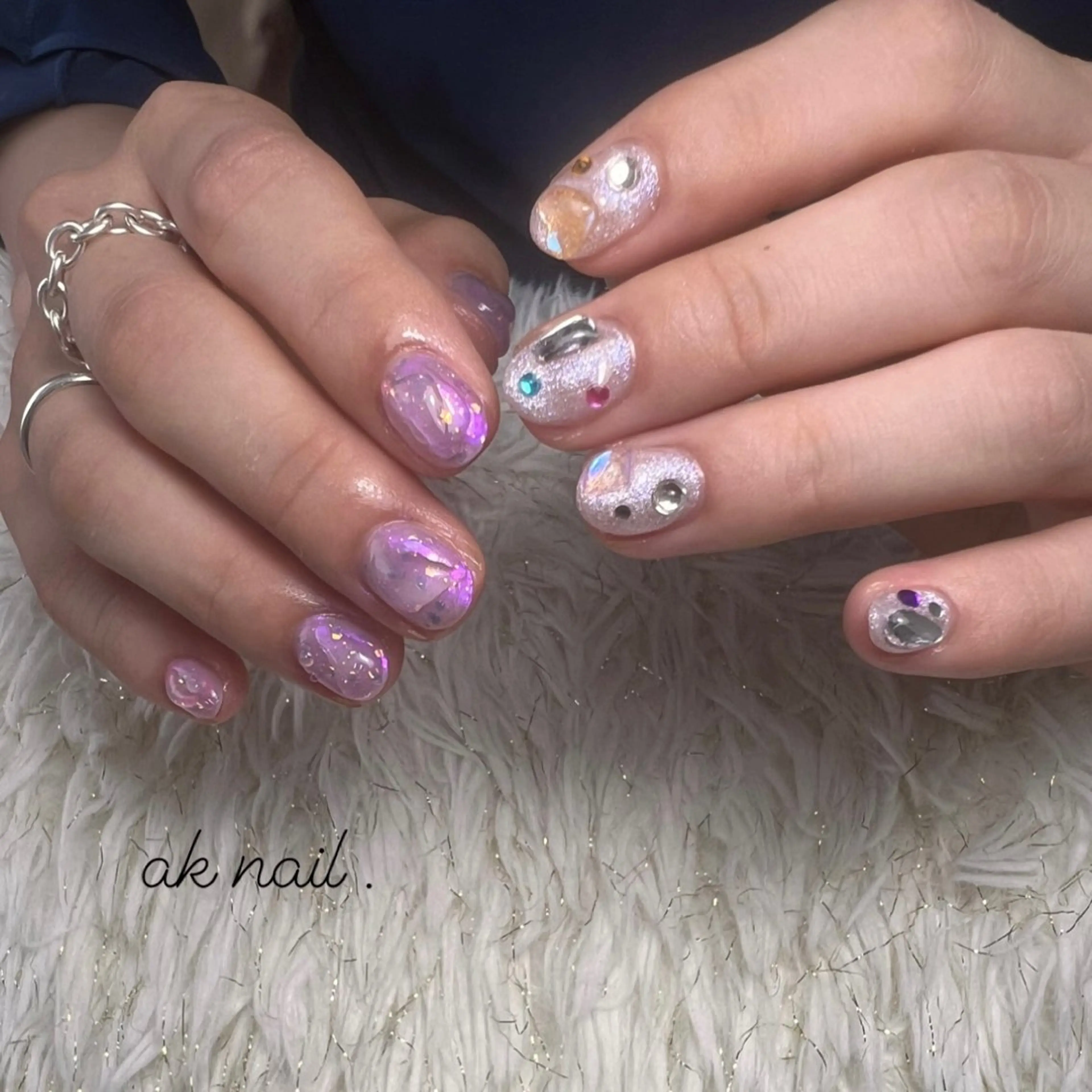 ショート ネイル ハンドネイル ak nail .のネイルデザイン
