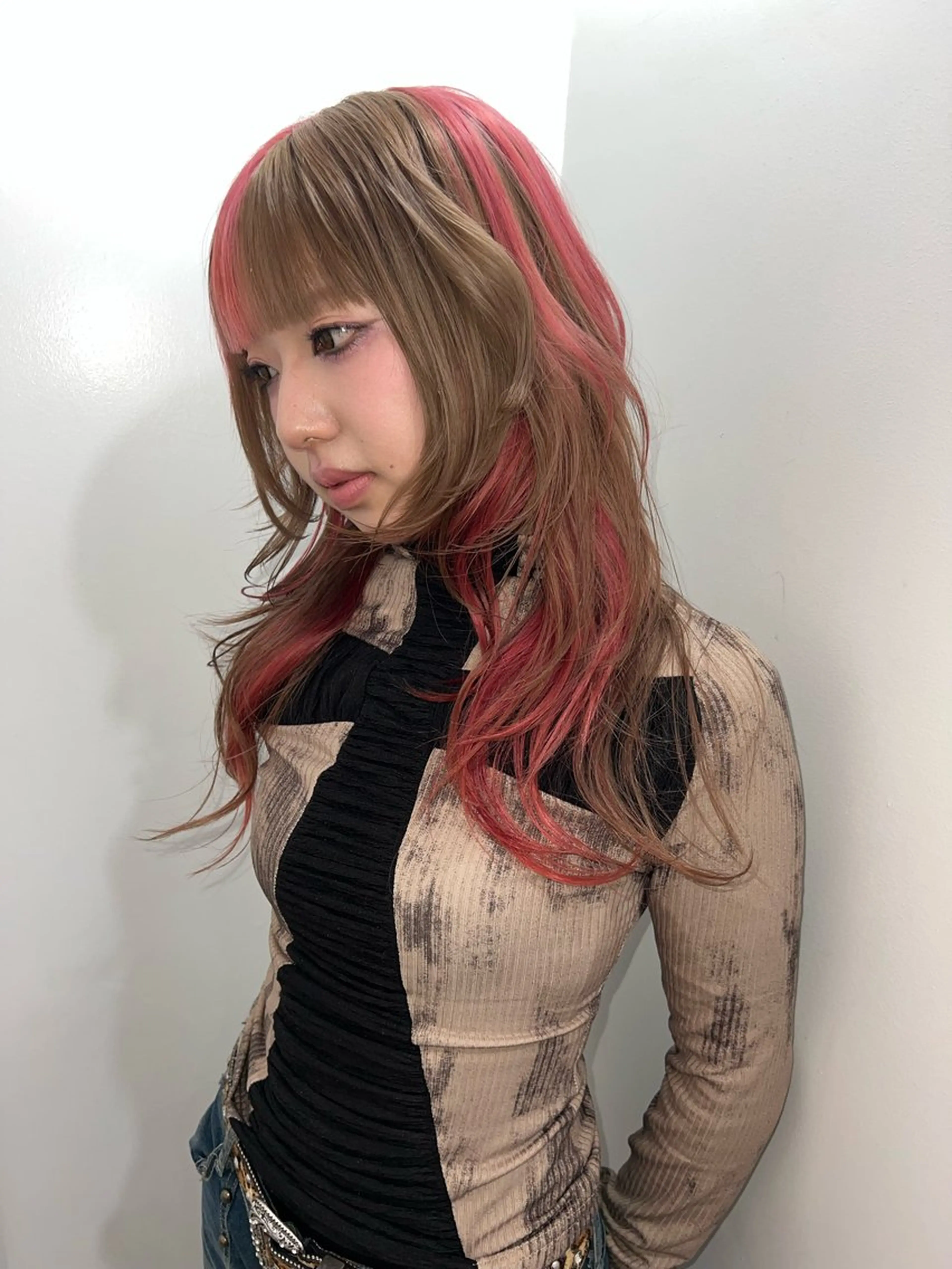 ロング ヘアカラー トリートメント 💥ウルフカット デザインあんな💥のヘアスタイル