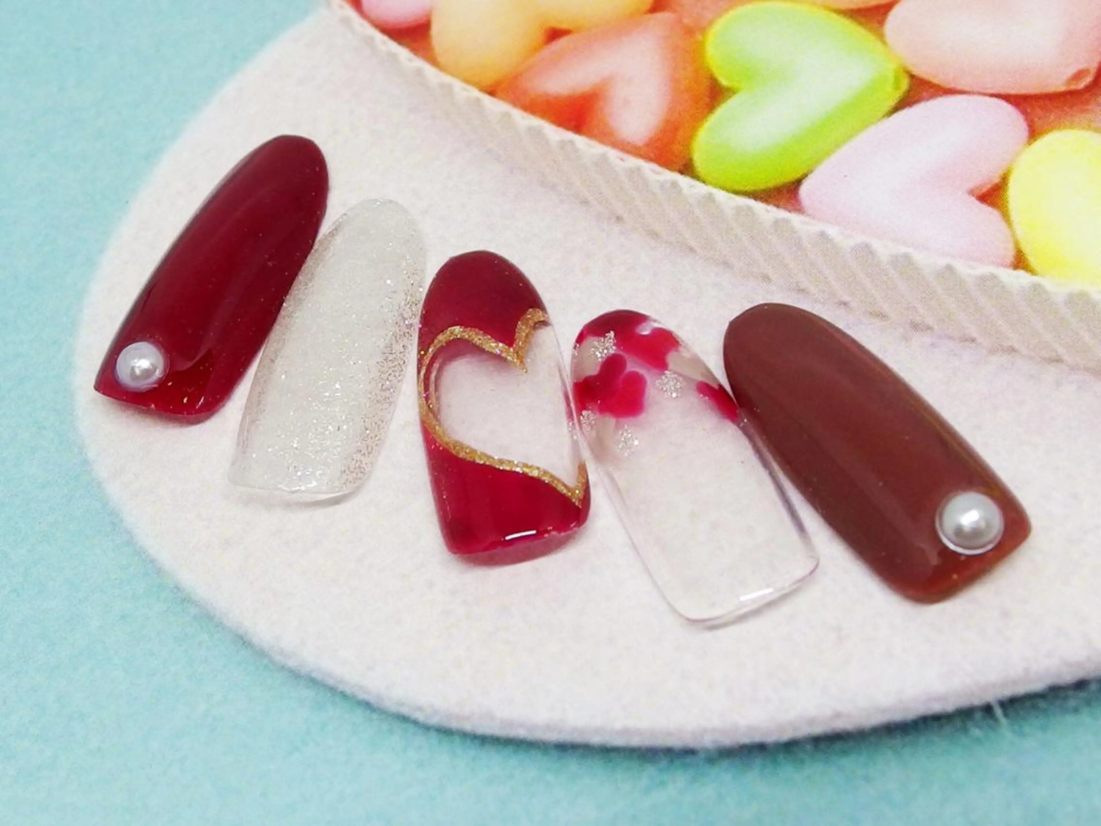 ネイル クリアネイル ハート ティーエヌ 金山駅東口店のネイルデザイン