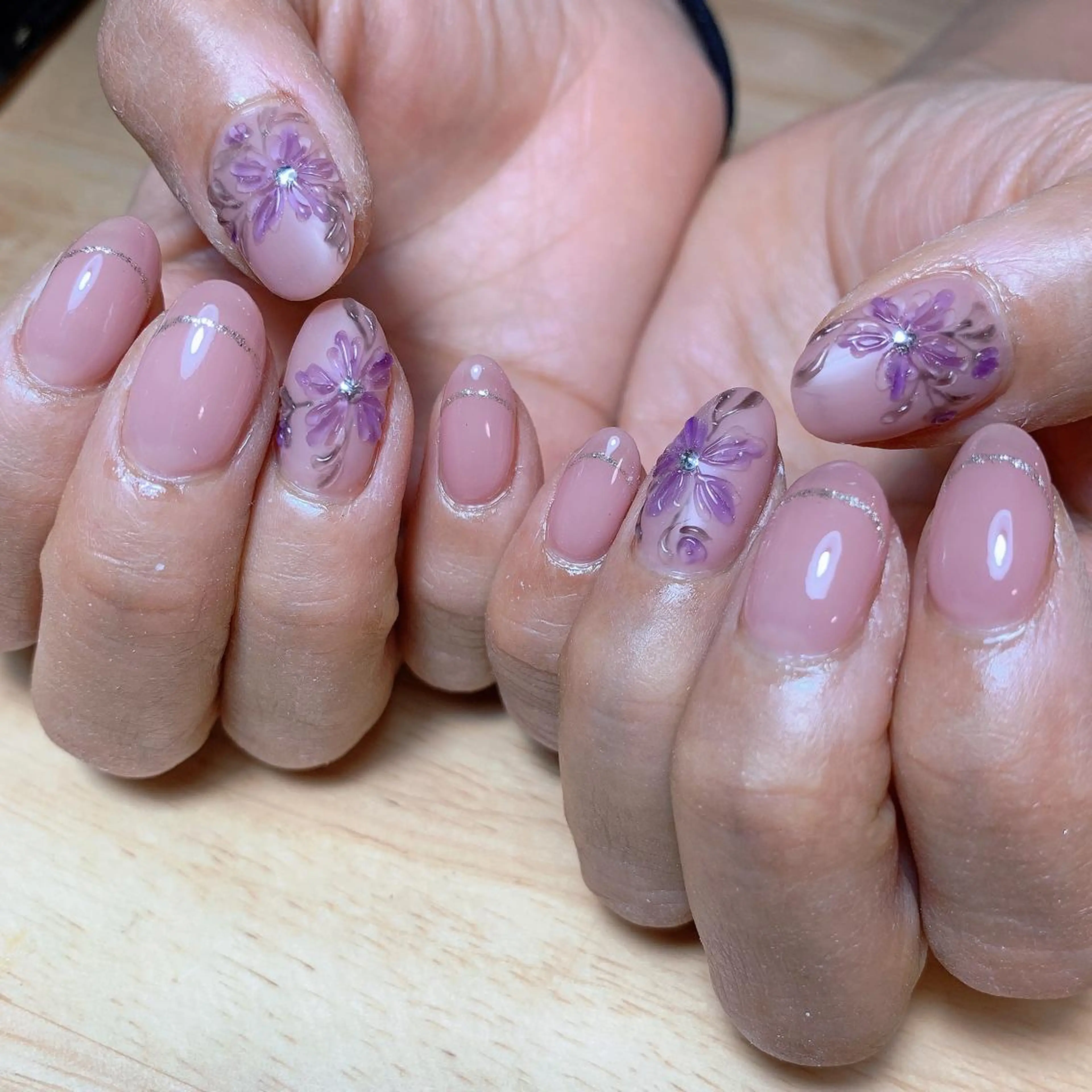 ネイル ハンドネイル καρδιά -ｶﾙﾃﾞｨｱ-のネイルデザイン