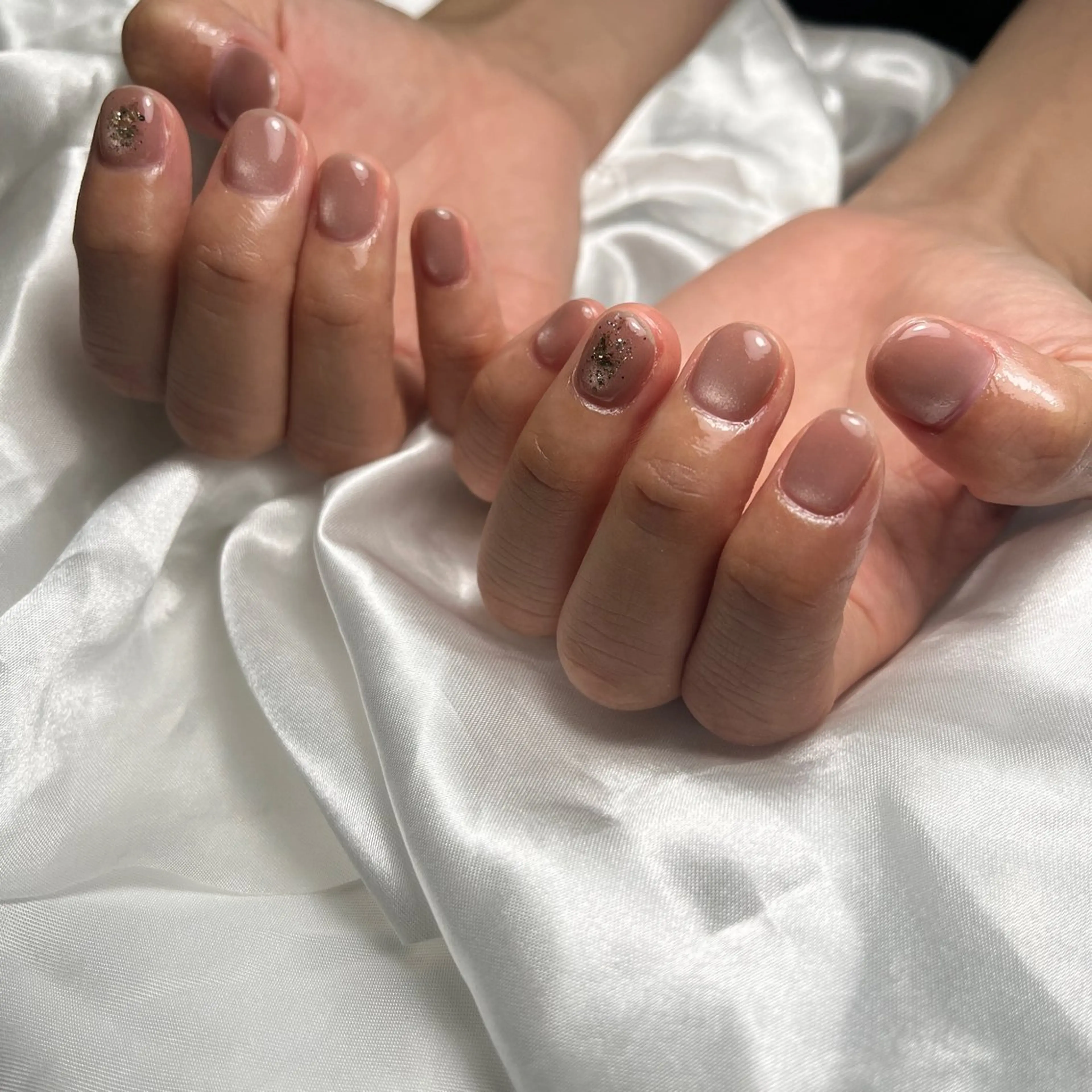 ネイル アートネイル グリーン ハンドネイル nail slow.のネイルデザイン