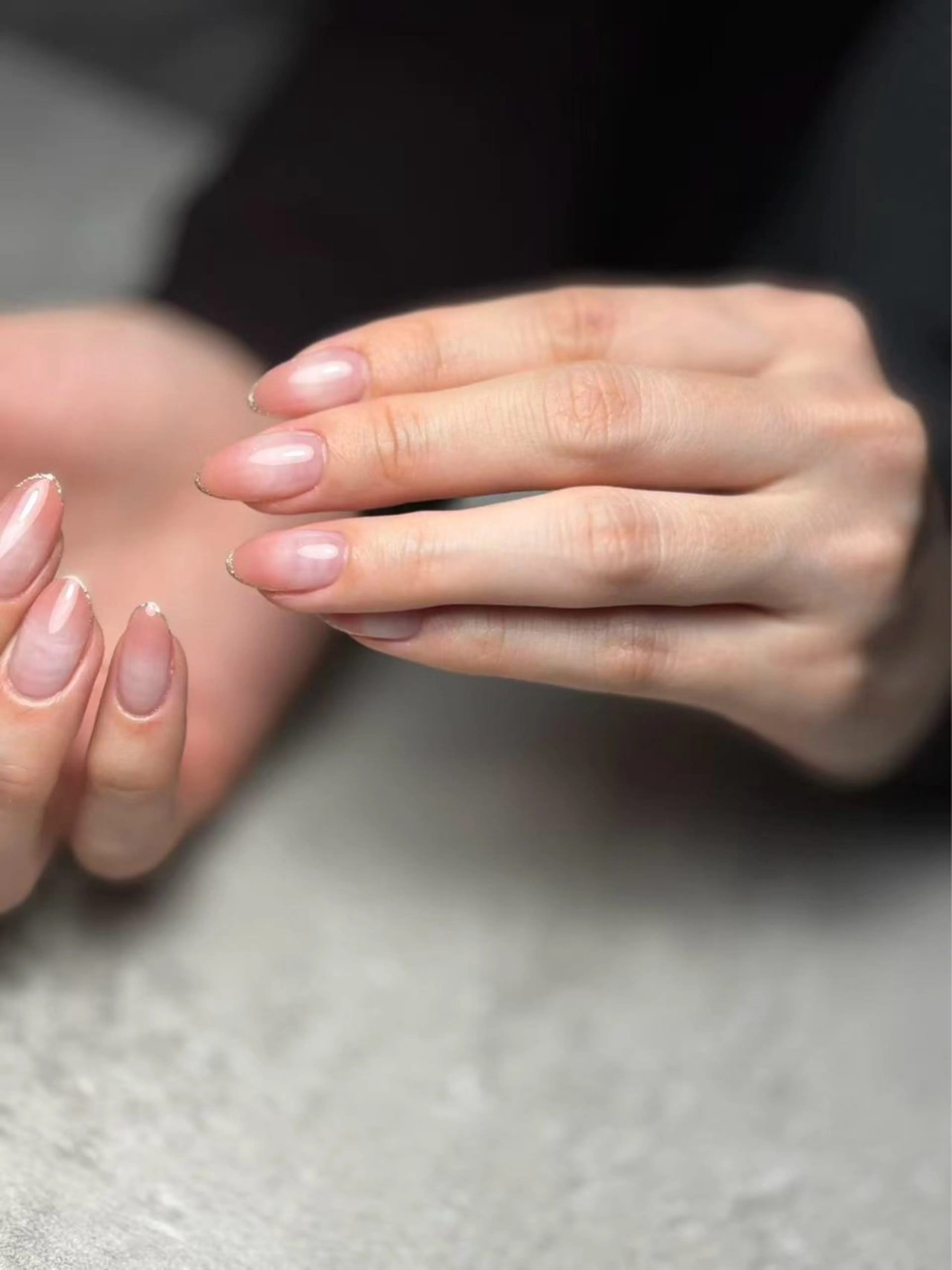 ネイル フレンチネイル グラデーション ミラーネイル JUNNAIL ゆあのネイルデザイン