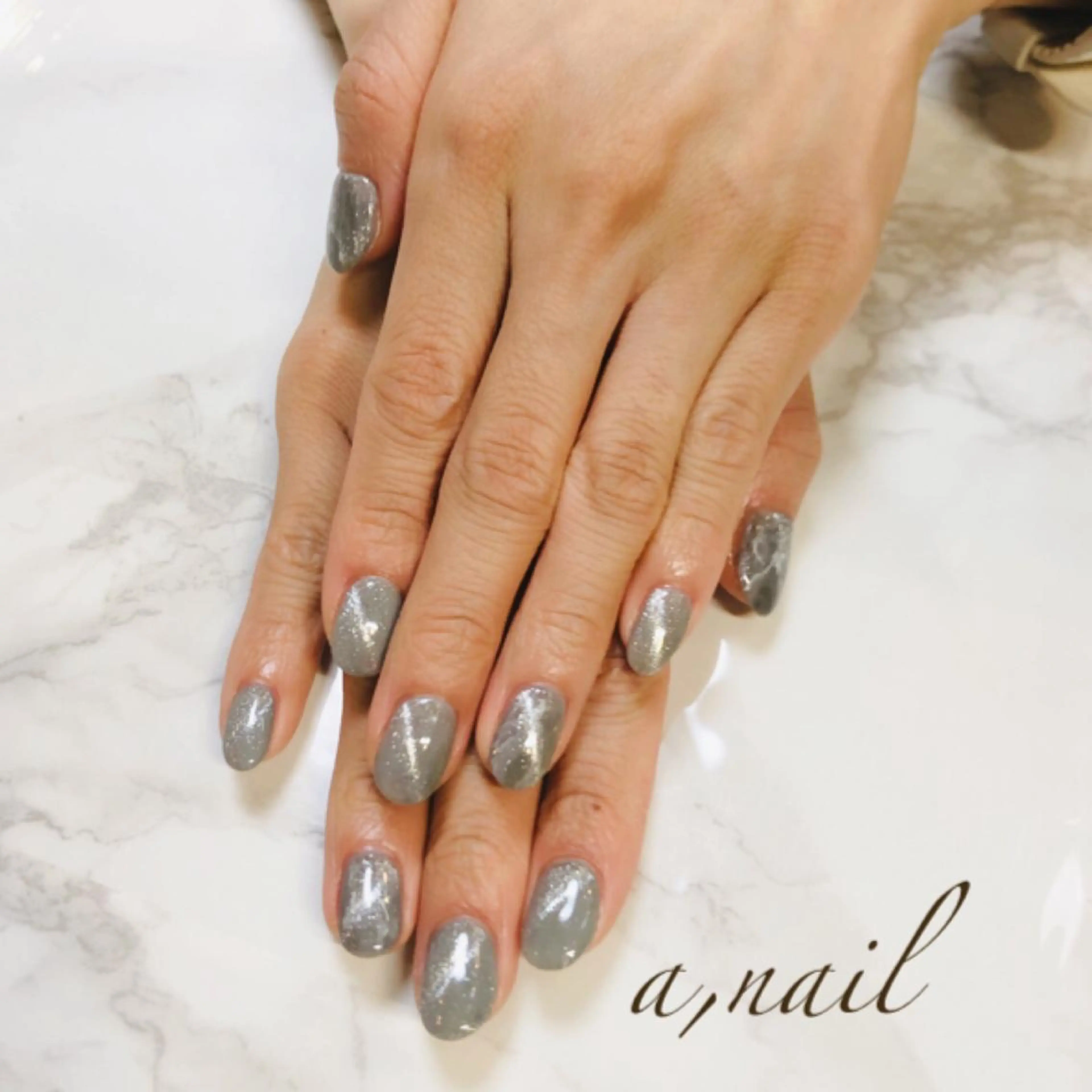 ネイル アートネイル フットネイル ラメ(グリッター) マグネットネイル 大理石ネイル(マーブル) ネイルサロン エーネイルのネイルデザイン
