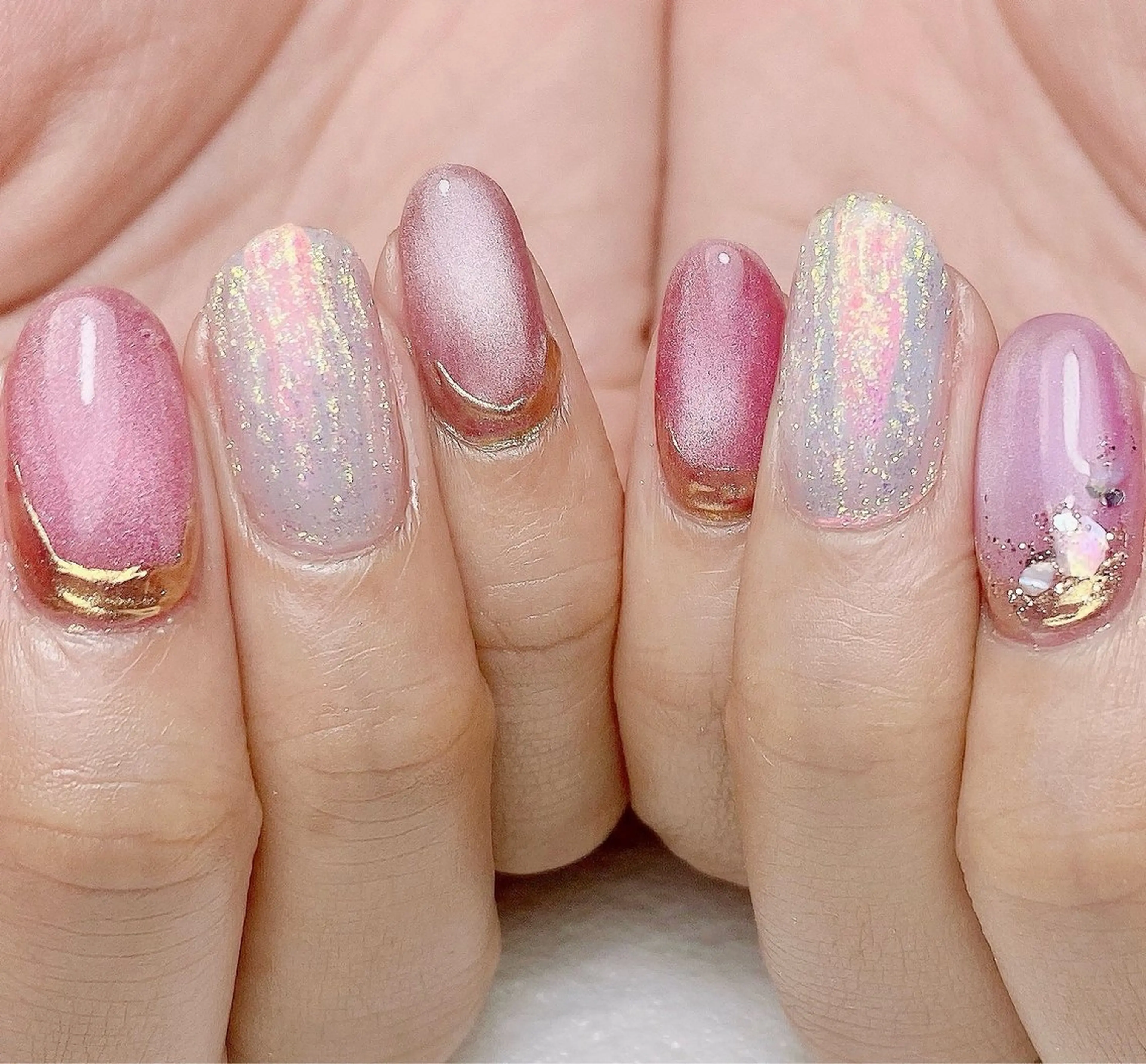 ネイル マグネットネイル 持ち込み ハンドネイル Nail Salon K 🧸美爪育成のネイルデザイン