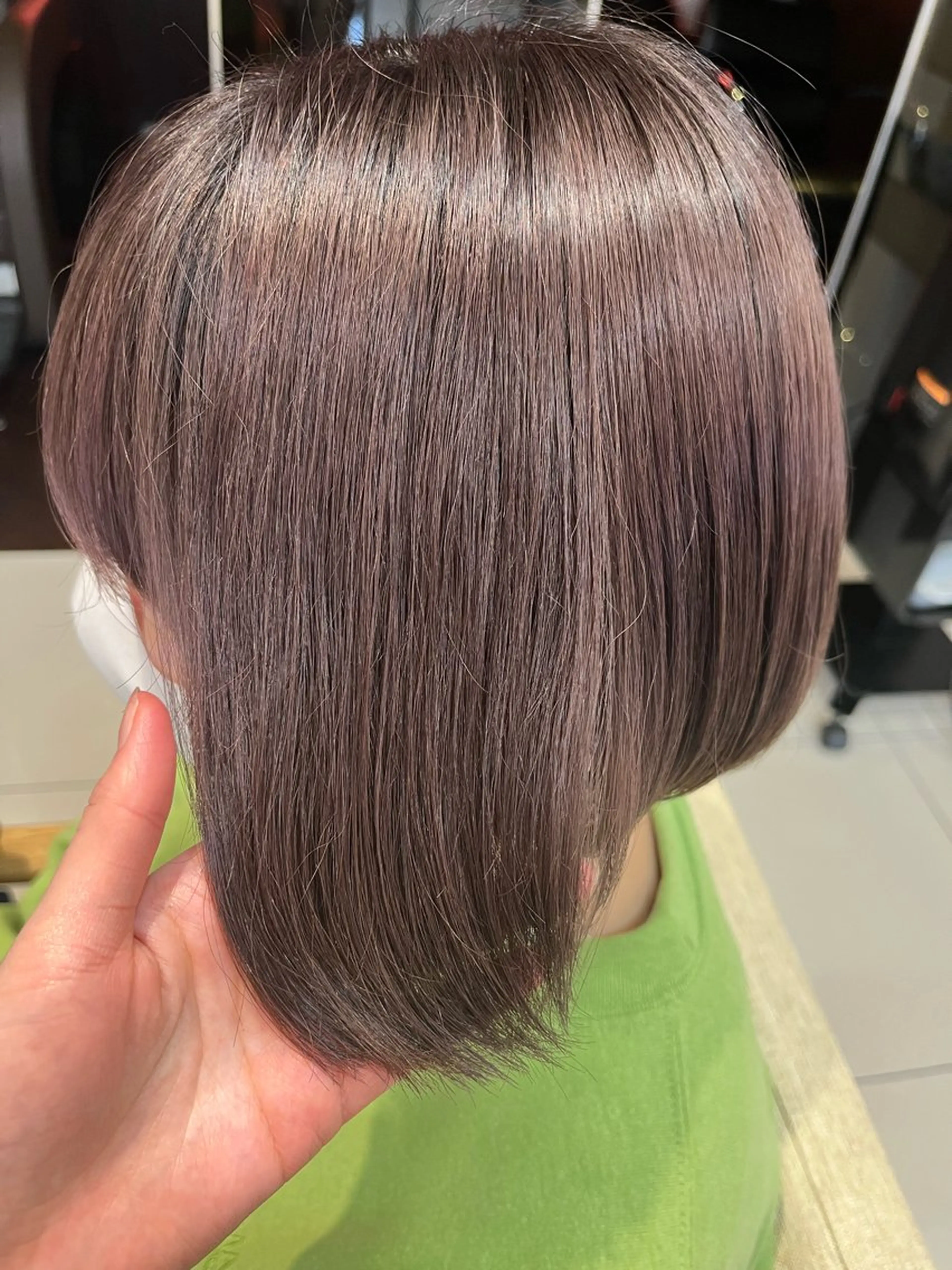 ショート カラー ブリーチ ラベンダーカラー ラベンダーピンク ブリーチなしカラー ピンクカラー なつな/ 透明感カラーのヘアスタイル
