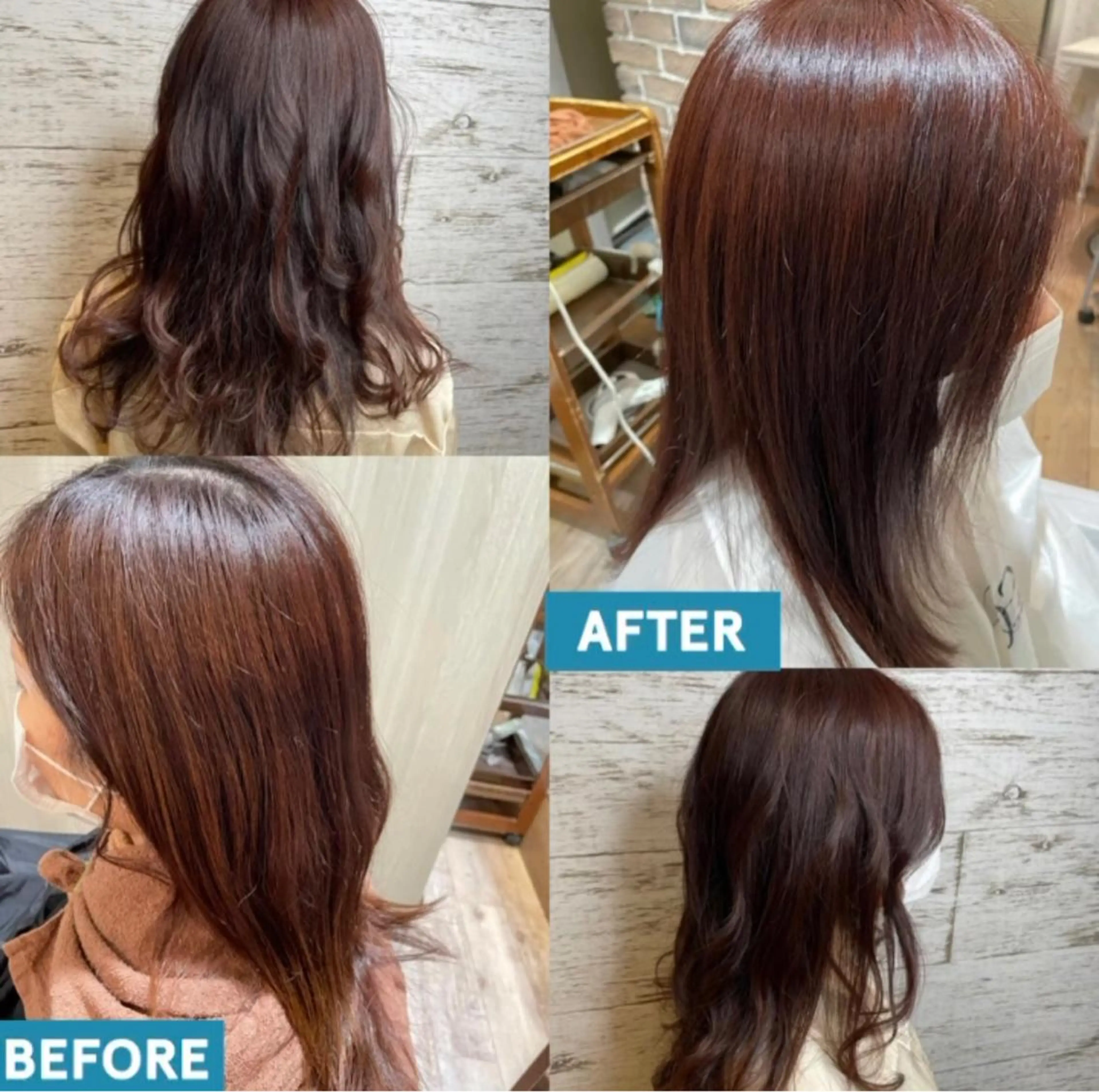 ミディアム ピンクブラウン トリートメント fizelleあべのルシアス店所属・⭐️吉崎 竜也⭐️のヘアスタイル