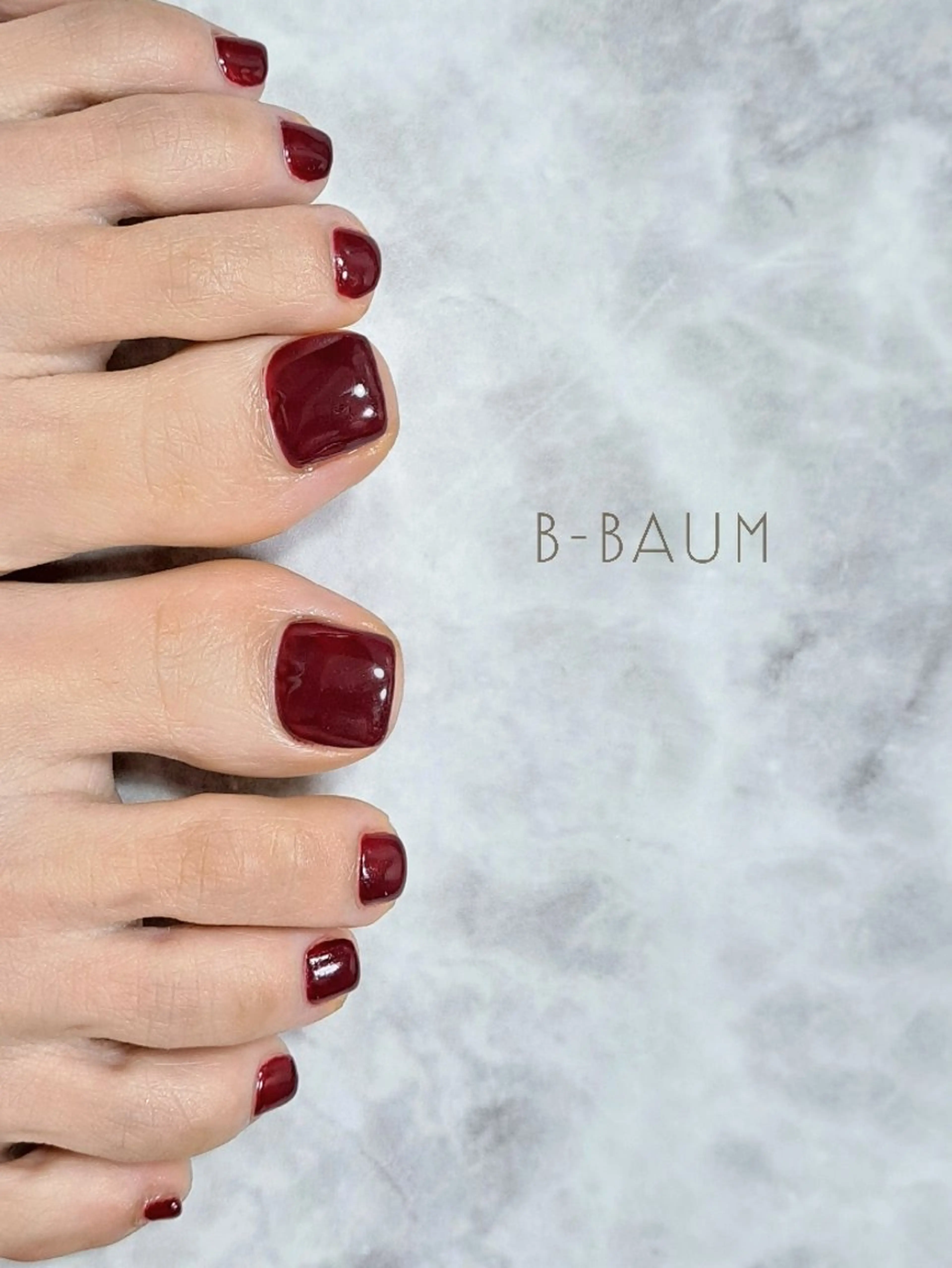 ネイル ボルドー フットネイル フットネイル B-BAUM  nailsalon のネイルデザイン