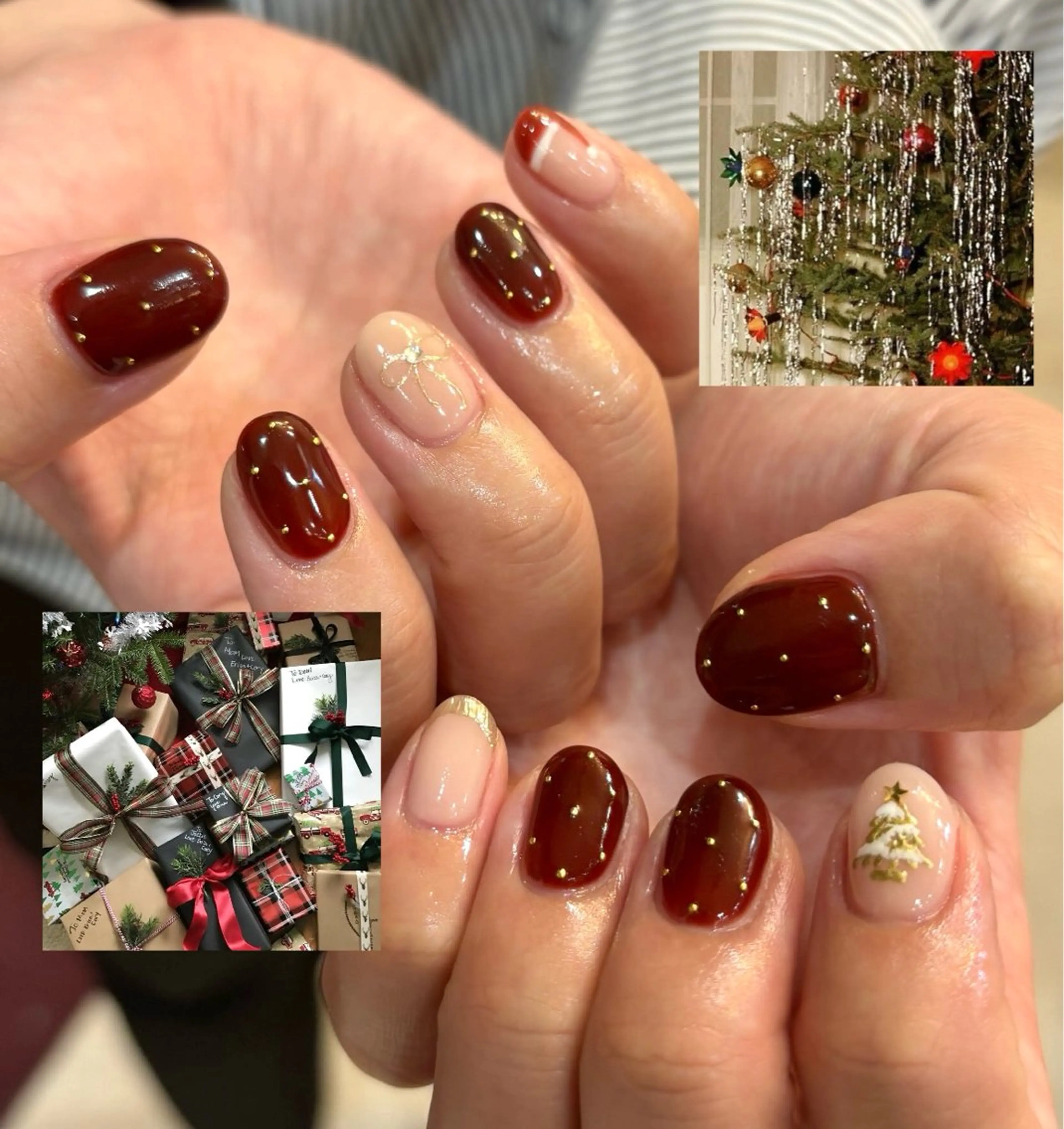 ネイル シンプルネイル 冬ネイル クリスマス sign  nail azuhaのネイルデザイン
