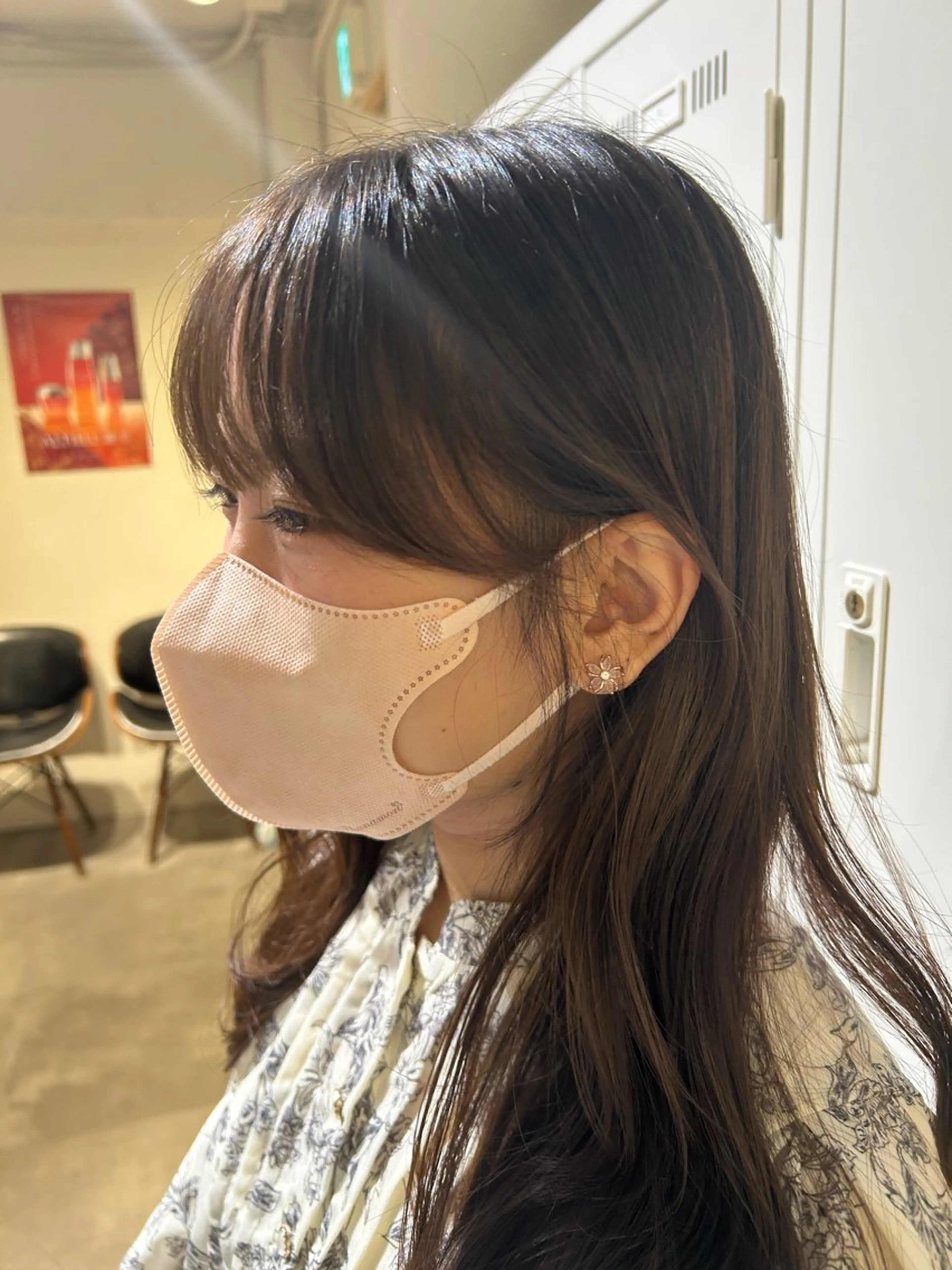 ロング 顔周りカット 小顔カット 中川 りゅうせいのヘアスタイル