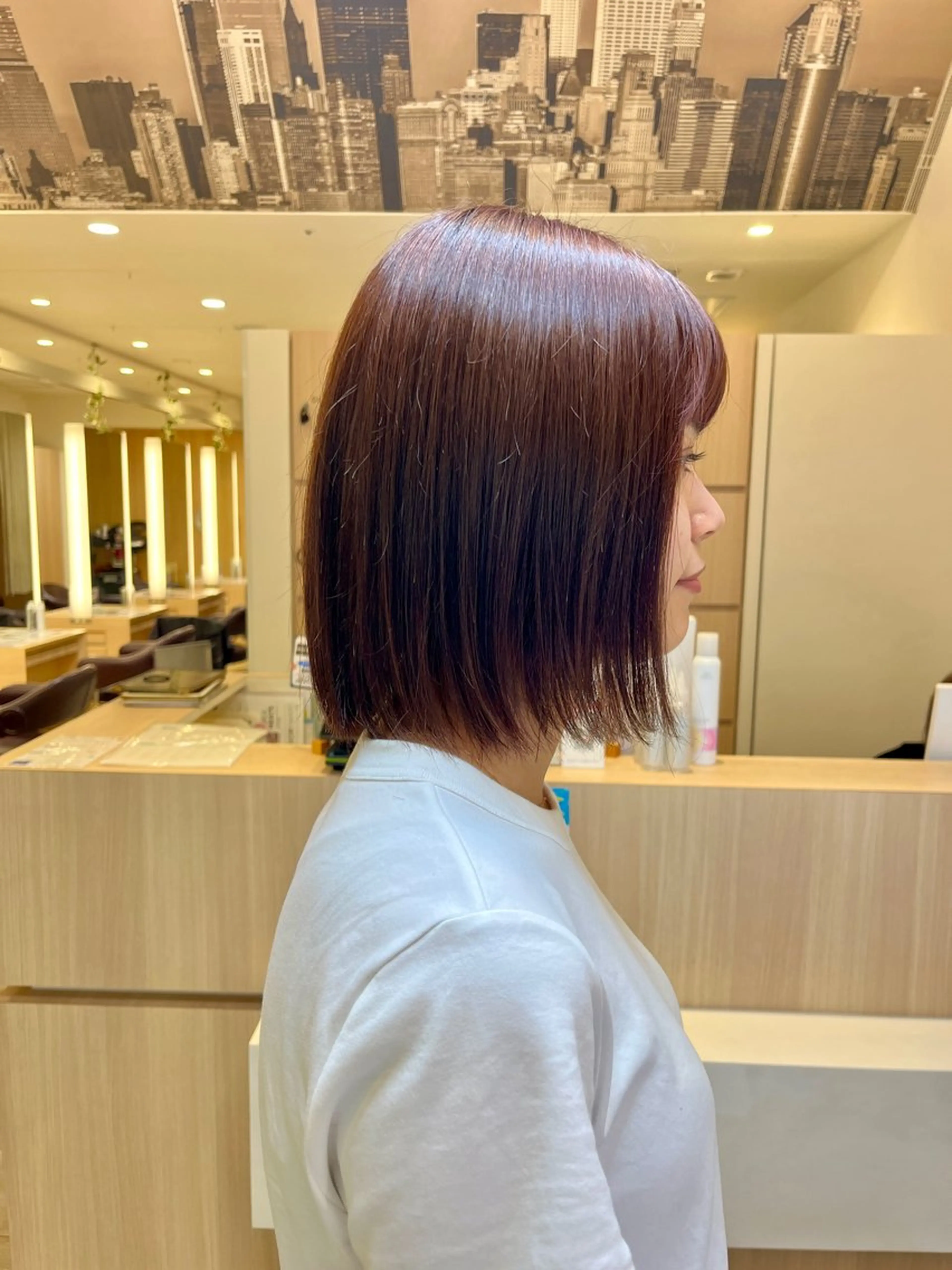 セミロング カラー ブラウンカラー カット メンズカット/パーマ 牛尾丈のヘアスタイル