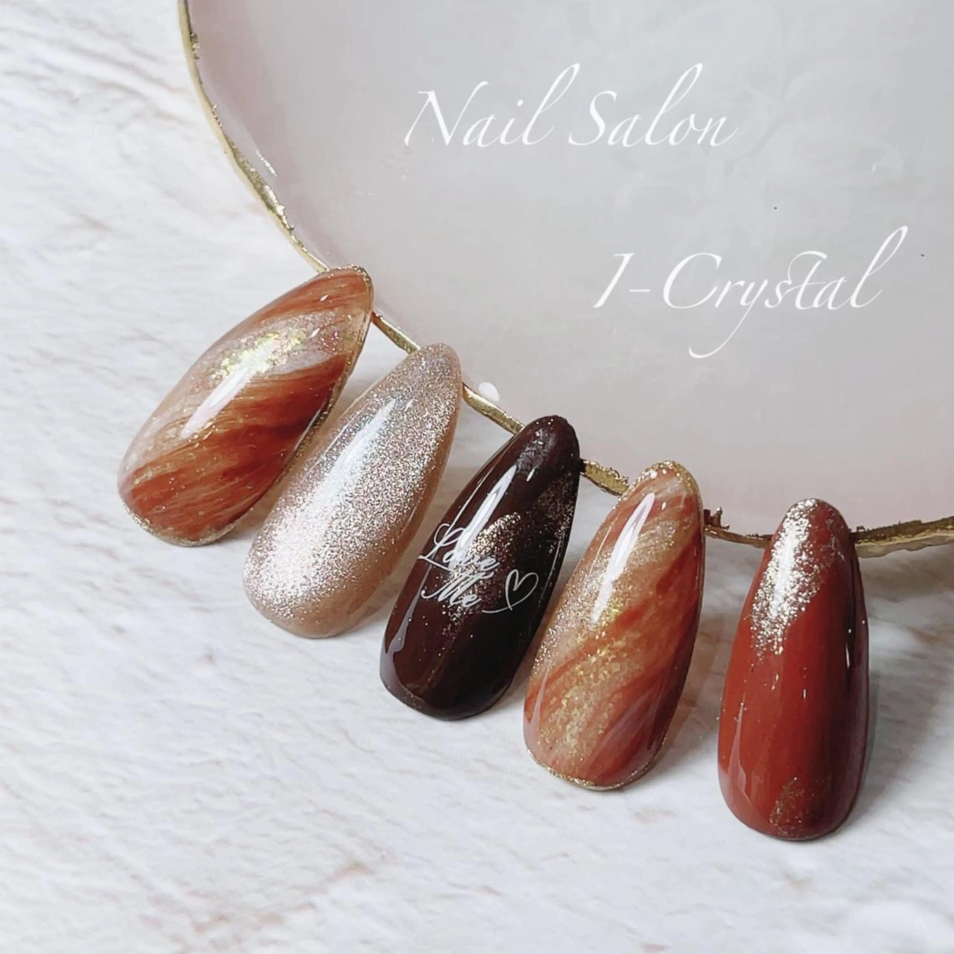 ネイル ニュアンスネイル バレンタイン 冬ネイル クリスマス NailSalon  I-Crystal所属・中村 郁美のネイルデザイン