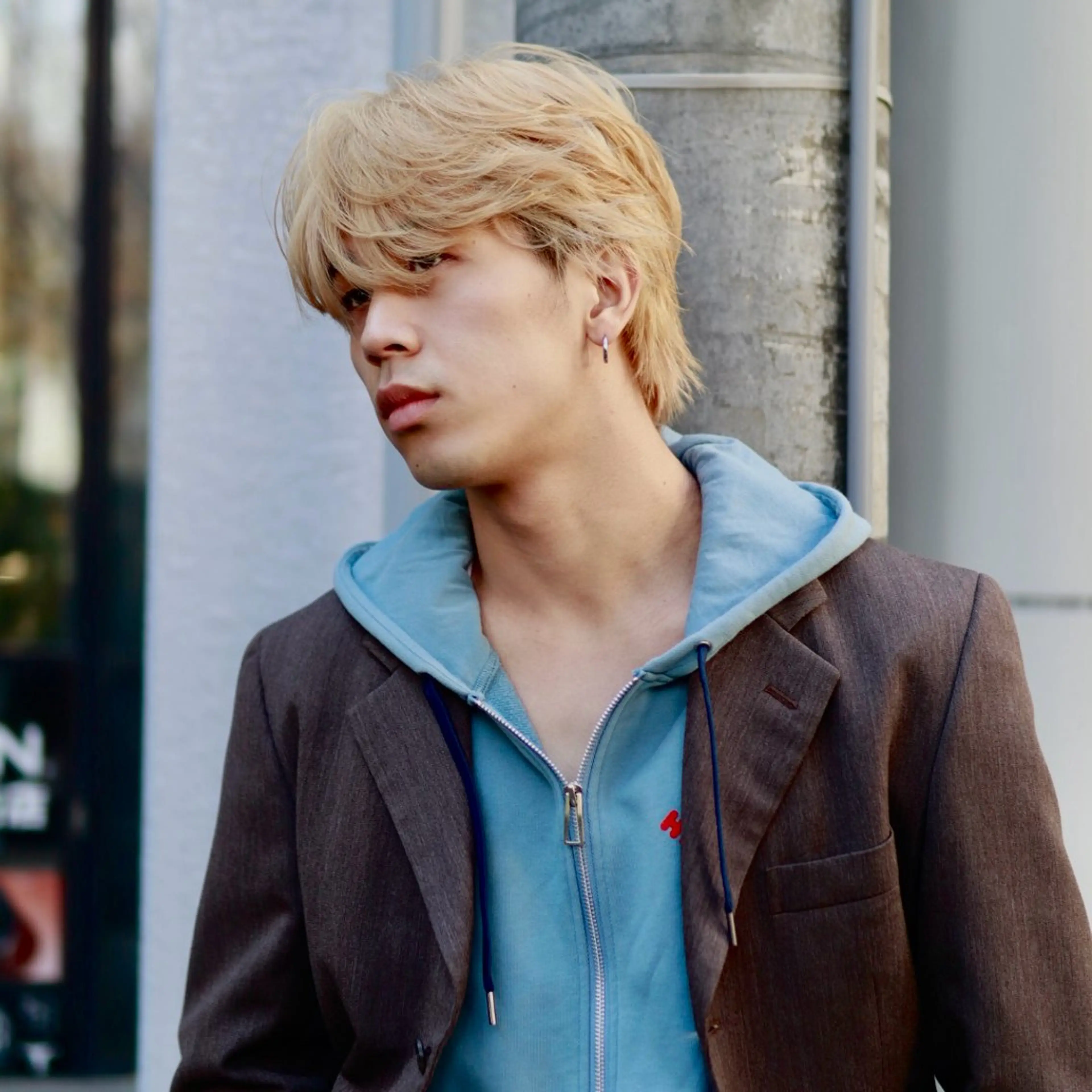 カラー メンズ カット ヘアカラー あずまりんの/メンズ /ホワイトベージュのヘアスタイル