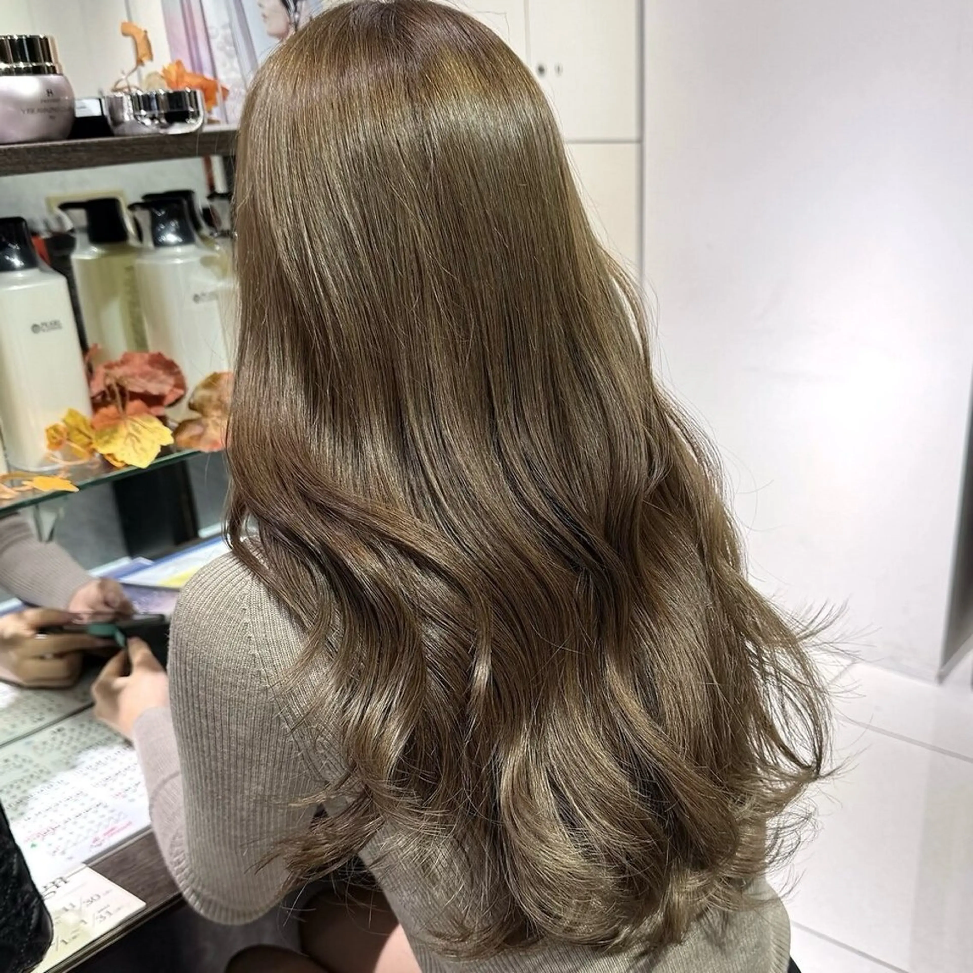 【🫶ミニモ学割クーポン🫶】カット+ブリーチなしダブルカラー+髪質改善トリートメントの写真