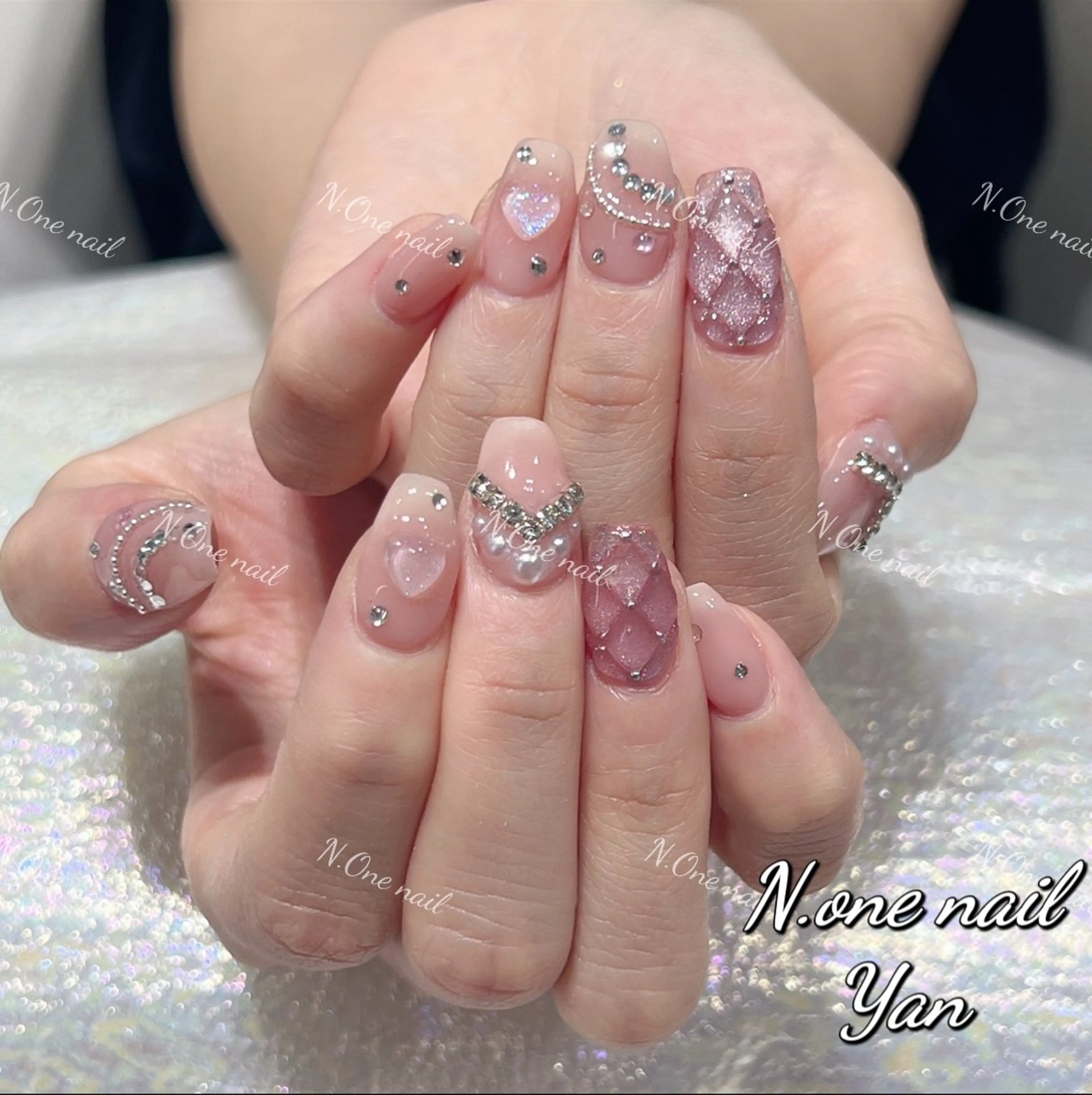 ネイル 長いだし/スカルプ/ パラシェルN.oneのネイルデザイン