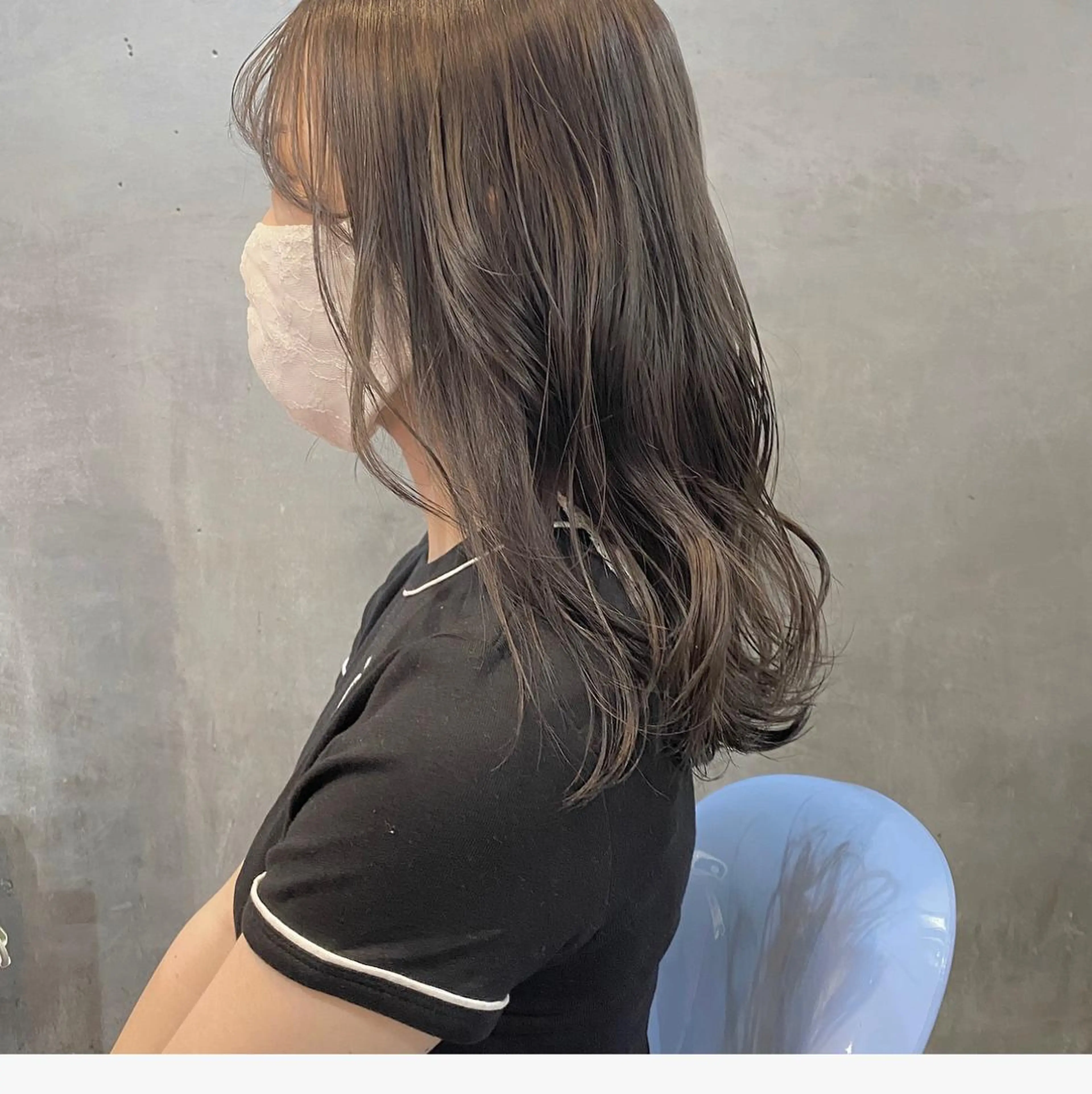 セミロング カラー CLUTCH天王寺 西藤遥河のヘアスタイル