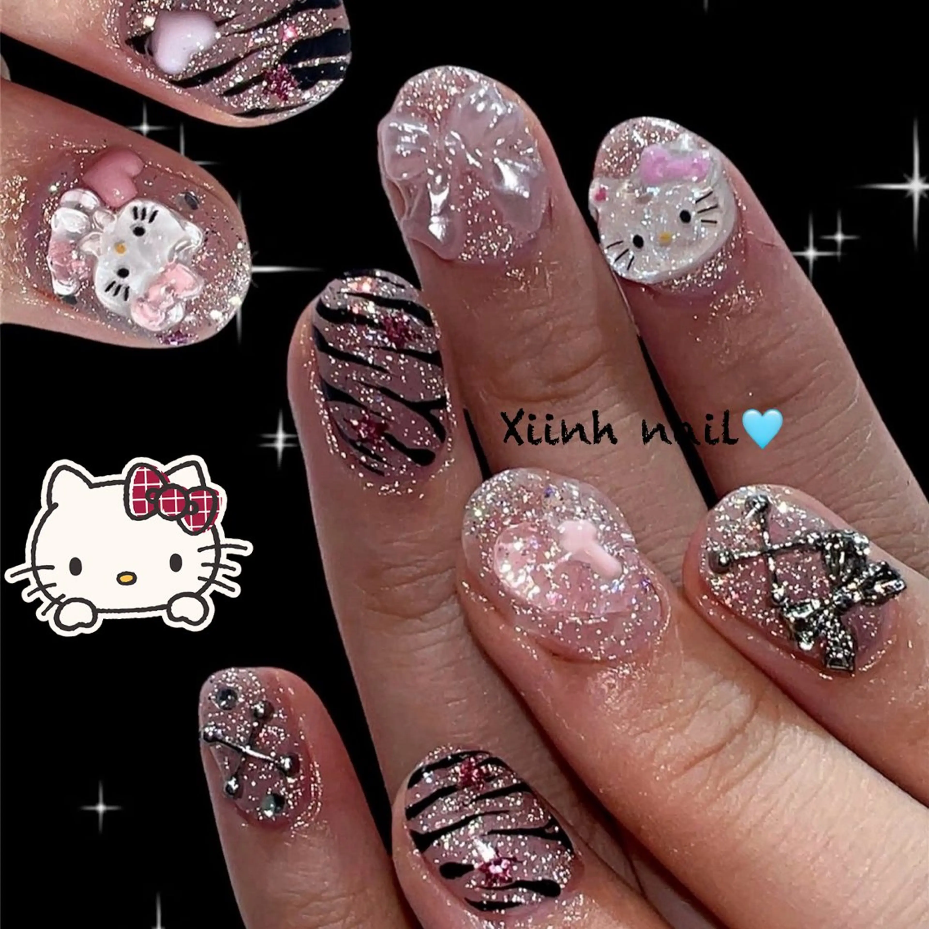 ネイル チークネイル 桜ネイル フットネイル ジェルネイル ハロウィン XIINH NAIL SALONのネイルデザイン