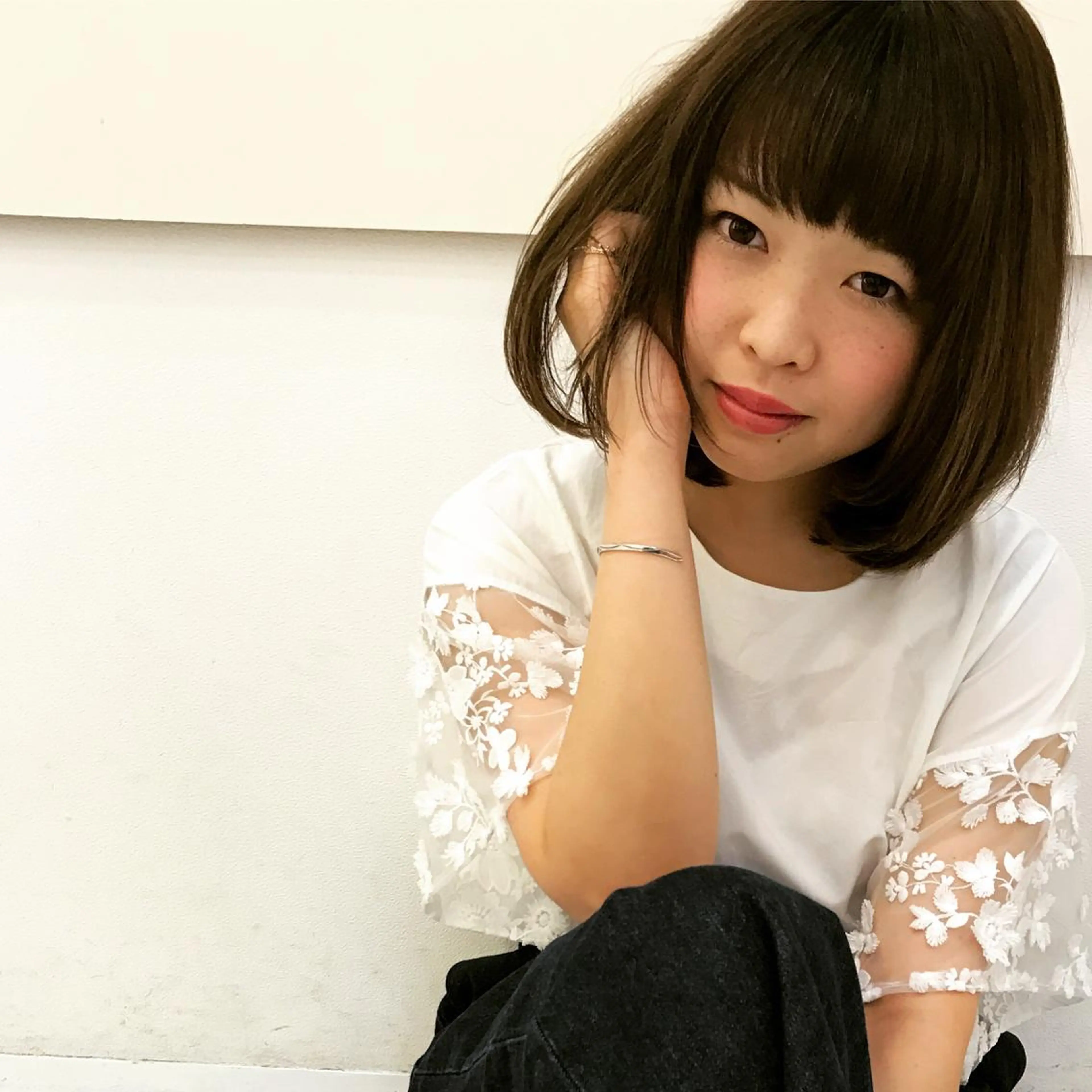 ミディアム カラー ボブ トータルビューティー K:R鶴川のヘアスタイル