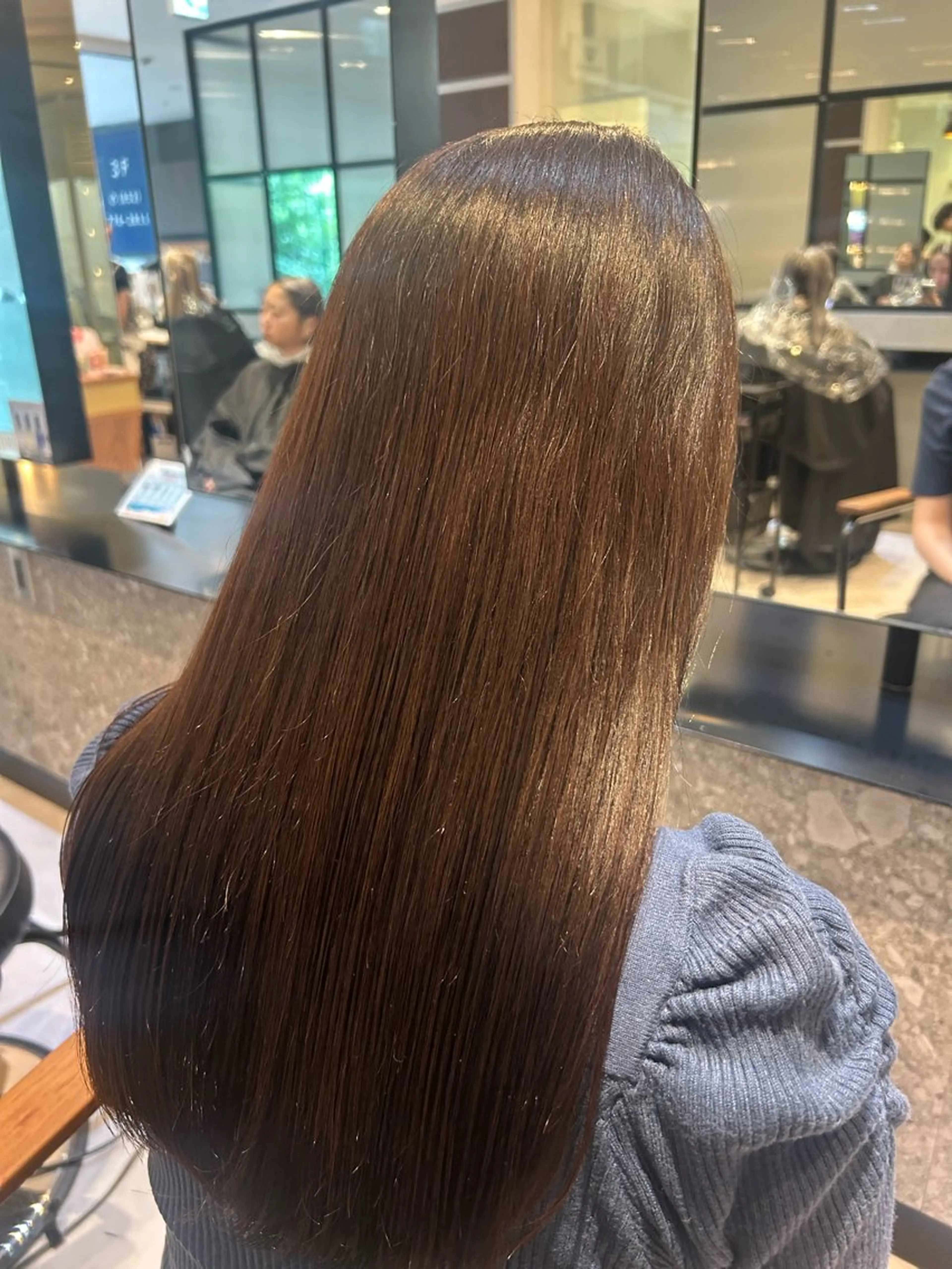 セミロング カラー ヘアアレンジ カット ヘアカラー トリートメント 縮毛矯正/カット/ 韓国ヘア/蛯原🍤のヘアスタイル