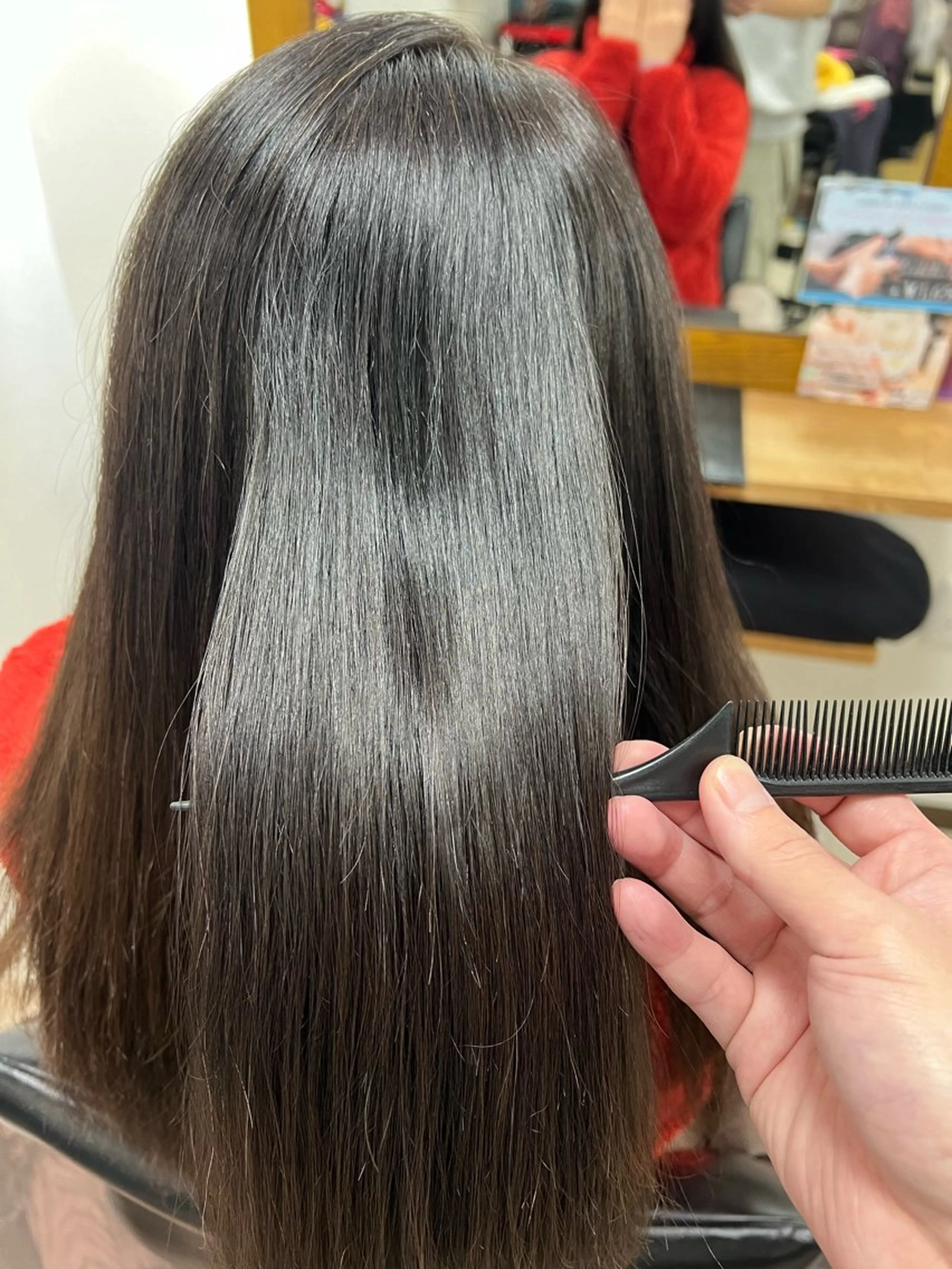 ロング 縮毛矯正 トリートメント 髪質改善/マツパ 垢抜け透明カラー衣笠のヘアスタイル