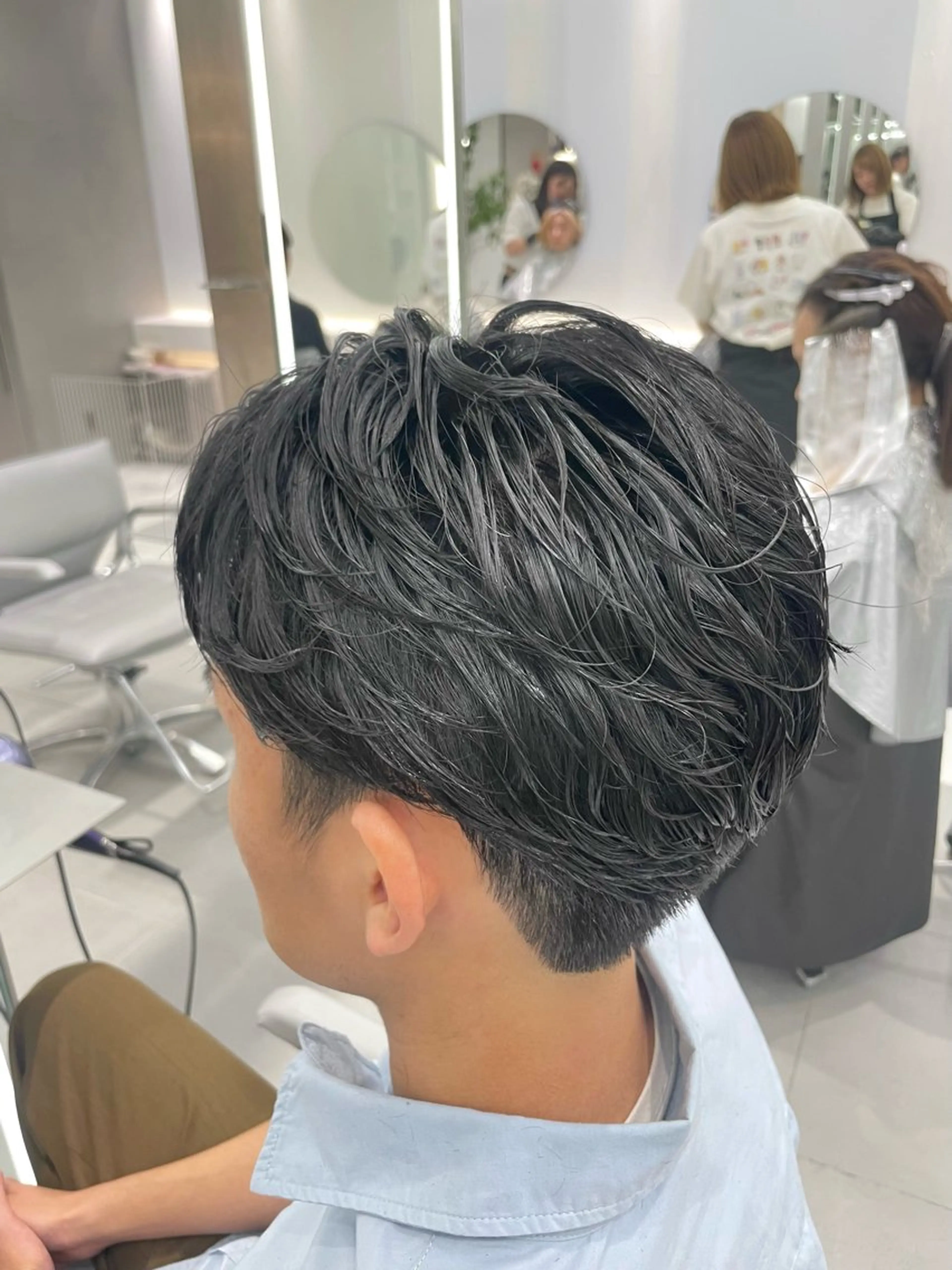 パーマ メンズ アップバング センターパート フェードカット マッシュ メンズパーマ メンズスタイル 🇰🇷パーマのヘアスタイル