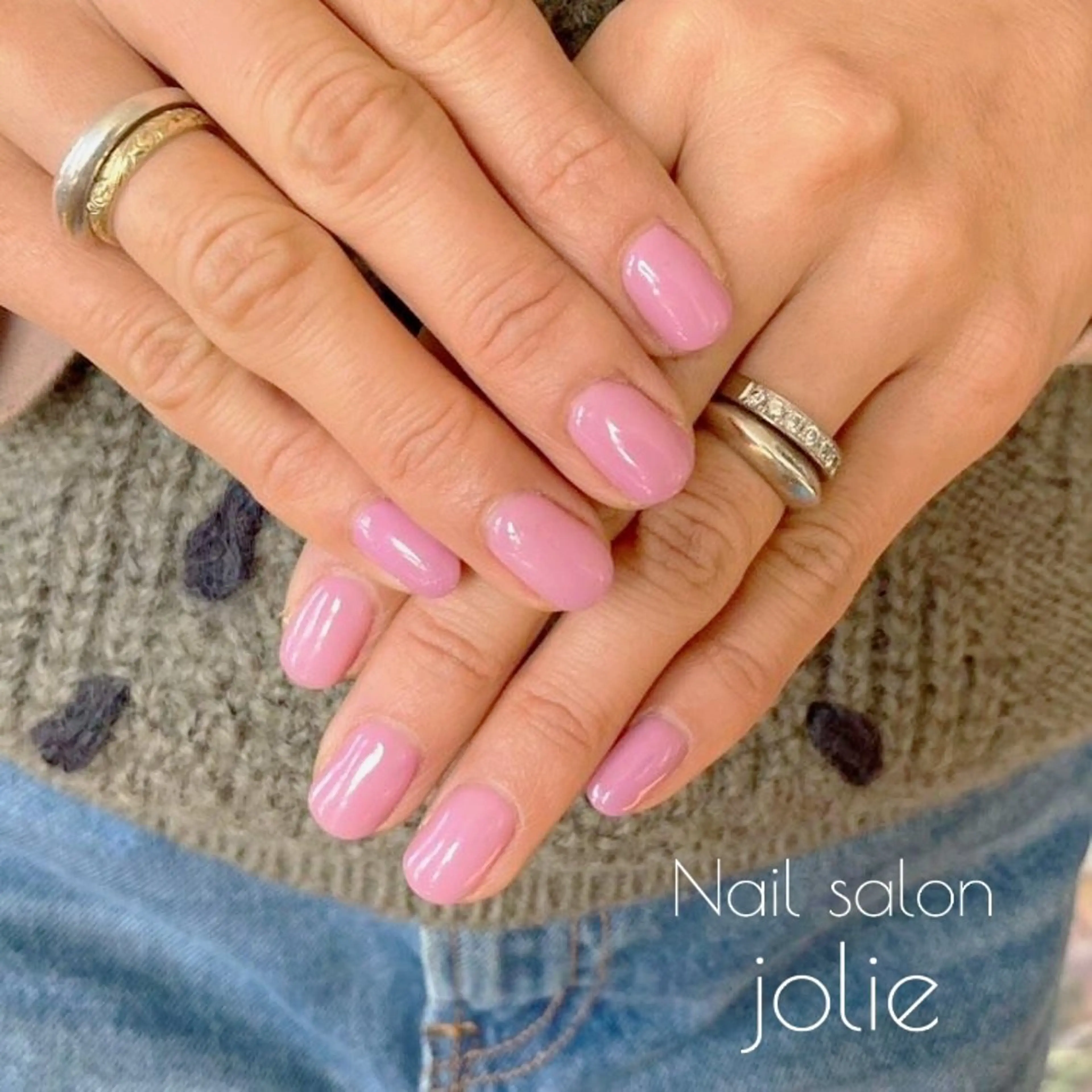 ネイル ワンカラーネイル ピンク ハンドネイル jolie  ISIHARAのネイルデザイン