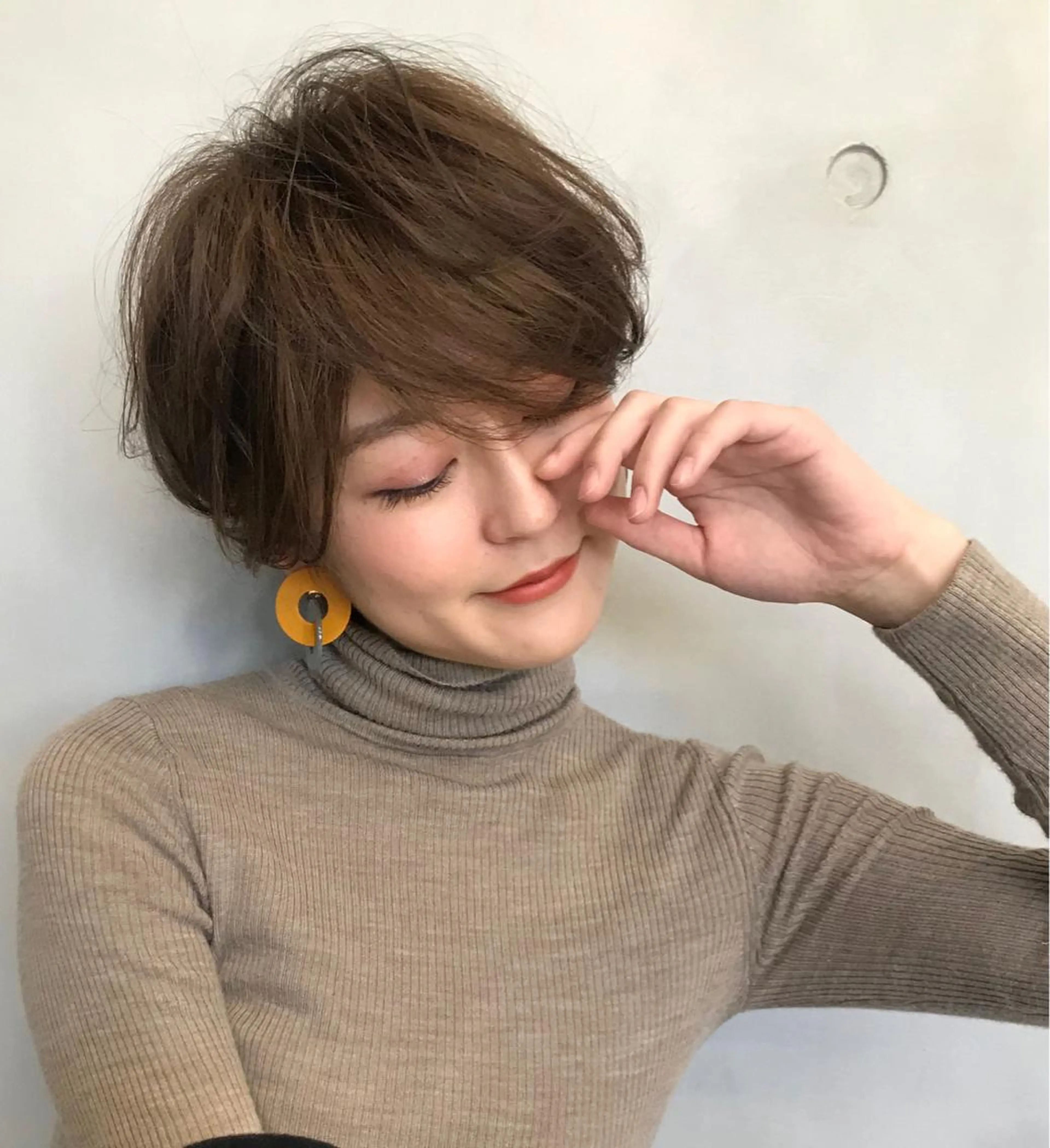 ショート カラー パーマ wezer所属・✨透明感カラー✨髪質 改善✨国分魚生のヘアスタイル