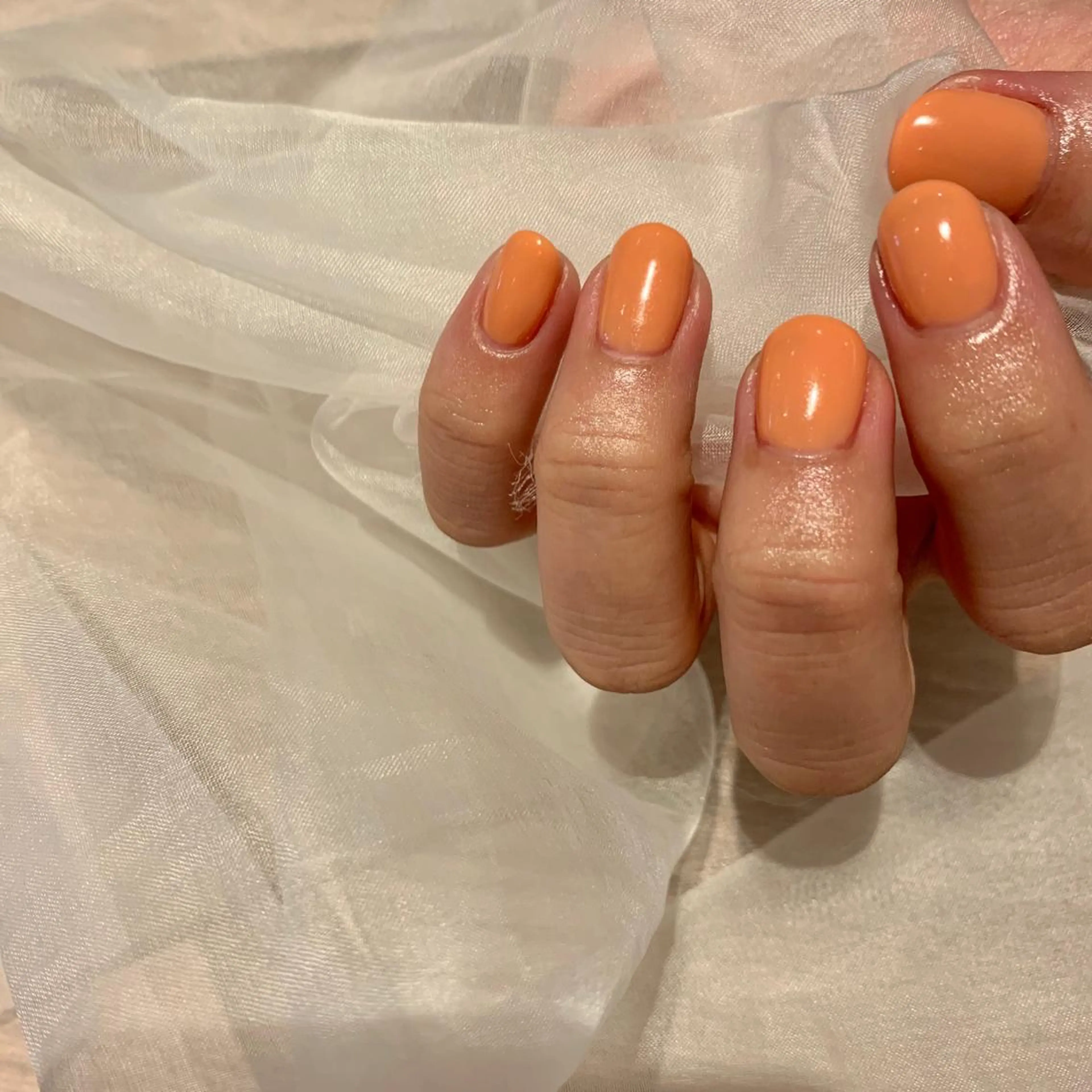 ネイル オレンジ 山本 理紗子のネイルデザイン