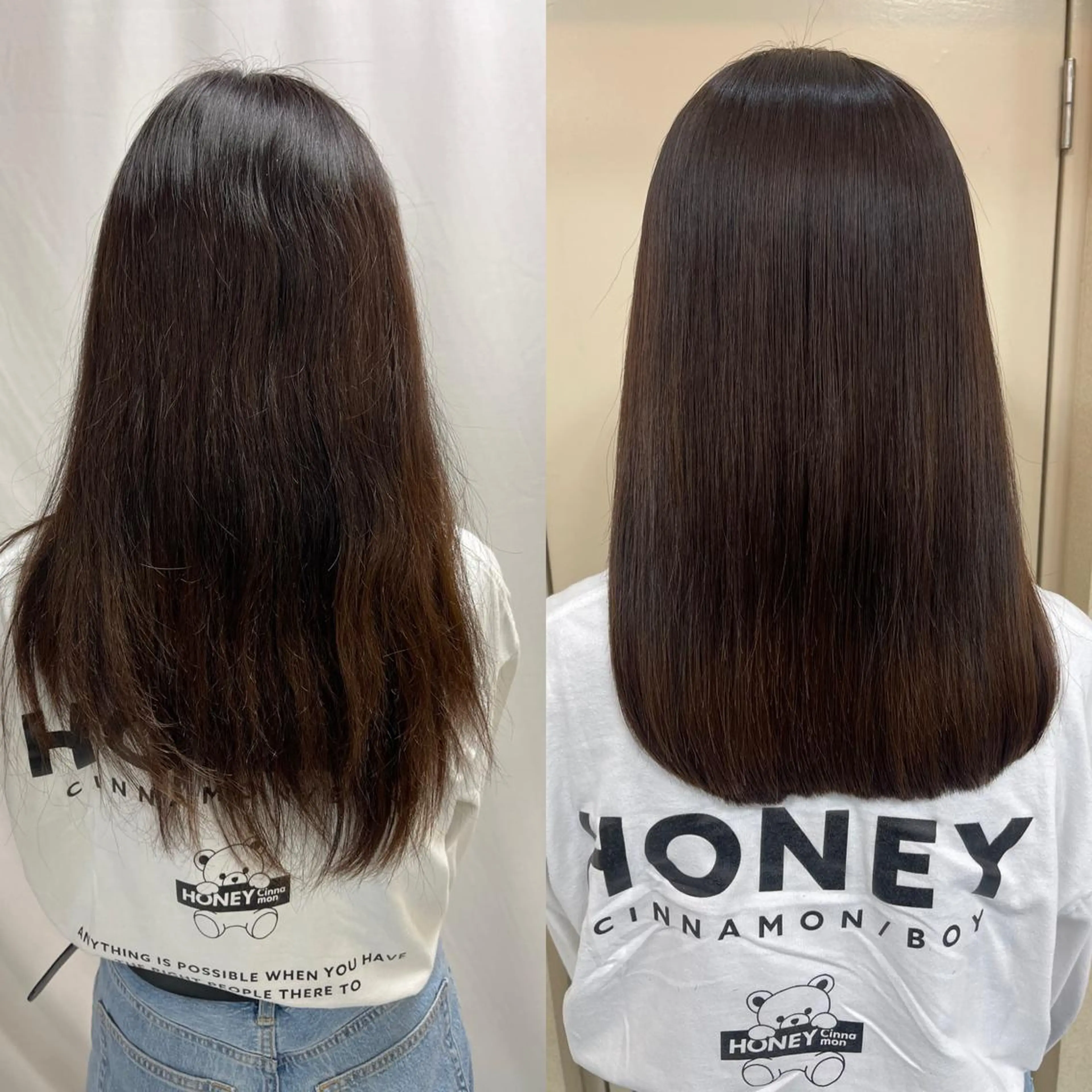 セミロング パーマ 縮毛矯正 髪質改善/縮毛矯正 /ブリーチ矯正/岡部のヘアスタイル