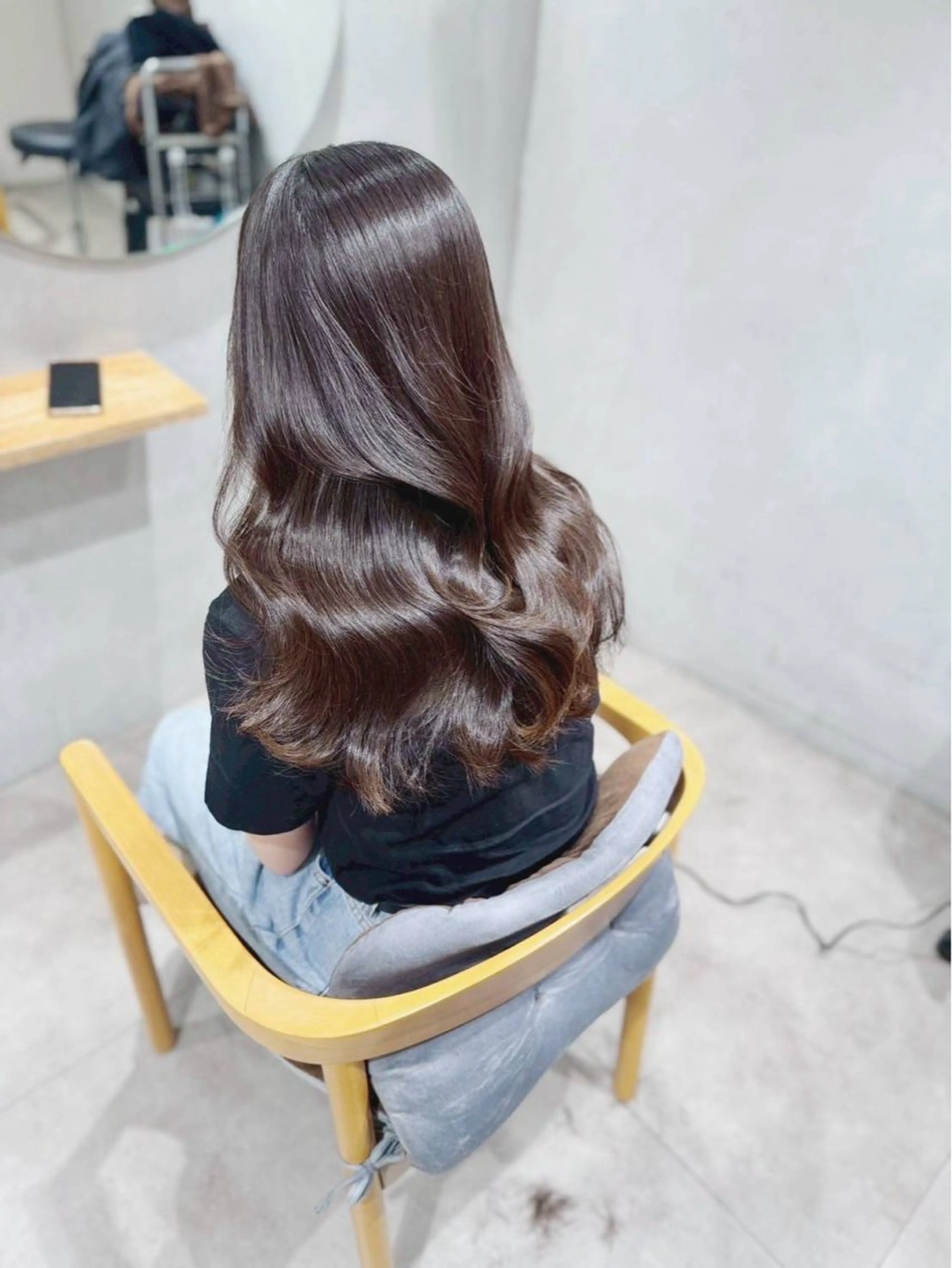 カラー+トリートメント+シャンプー、ブローの写真