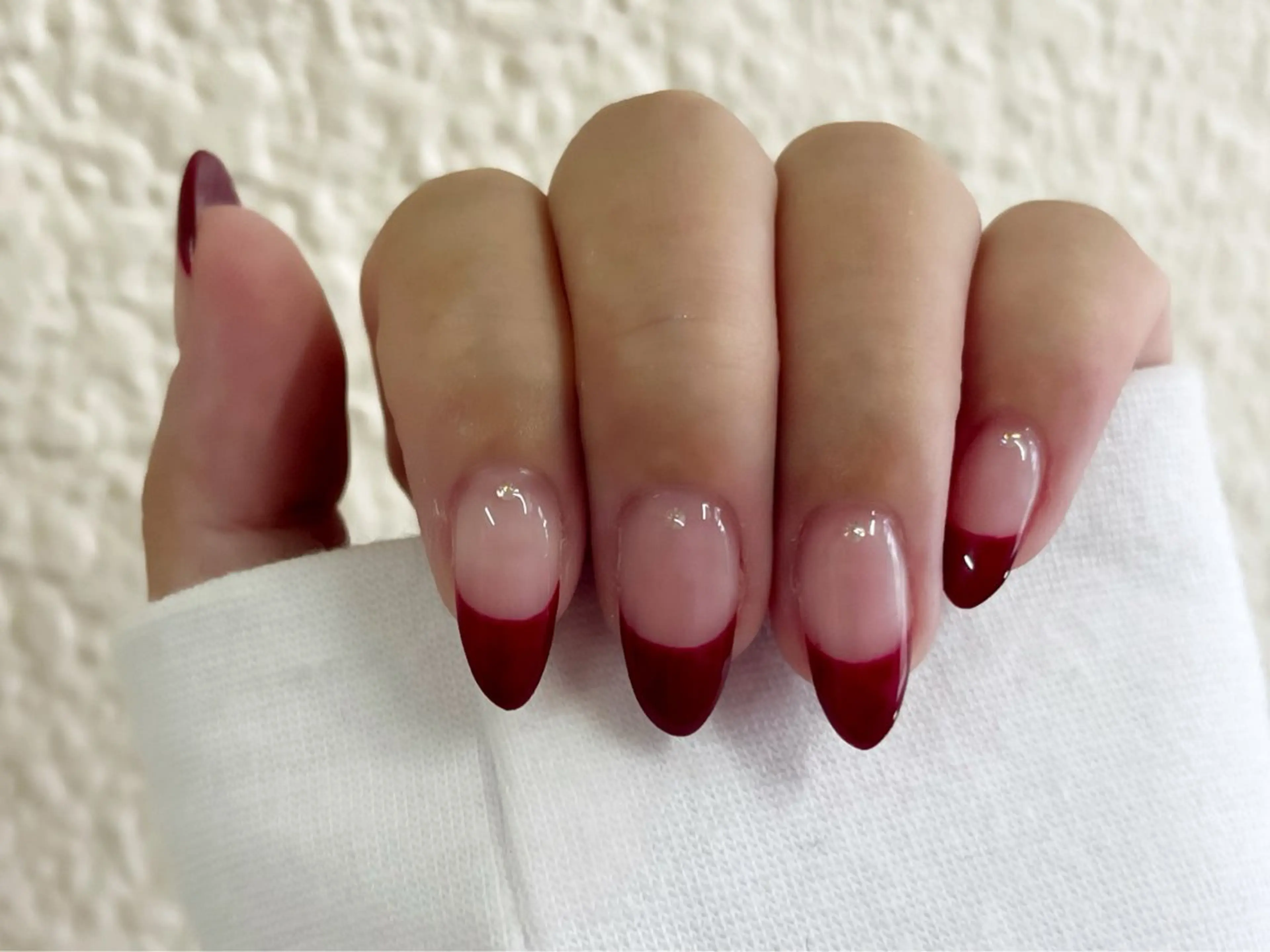 ハンド💅クリアフレンチオフなしの写真