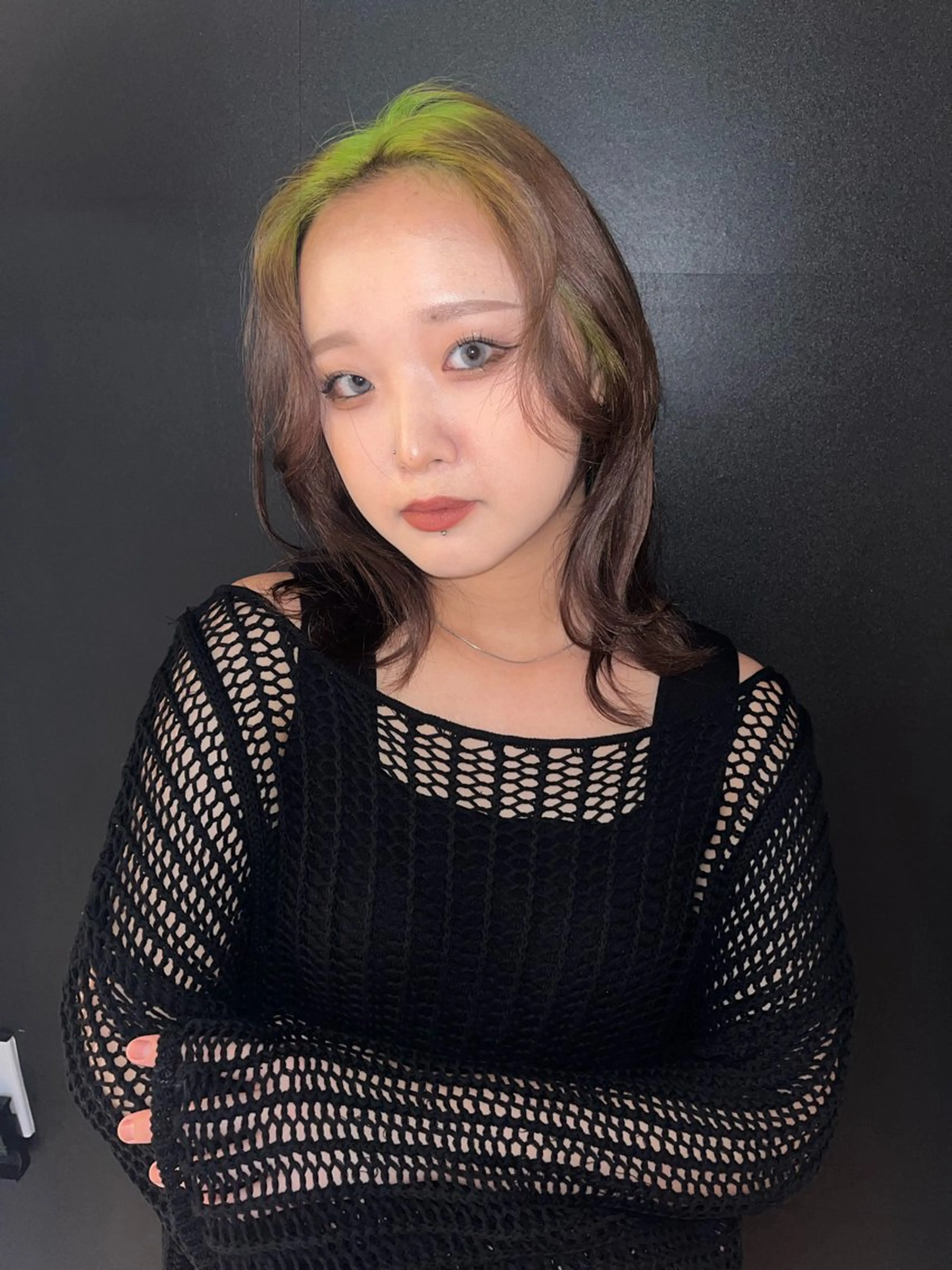 セミロング カラー ヘアアレンジ @kyoniyy KYONIのヘアスタイル