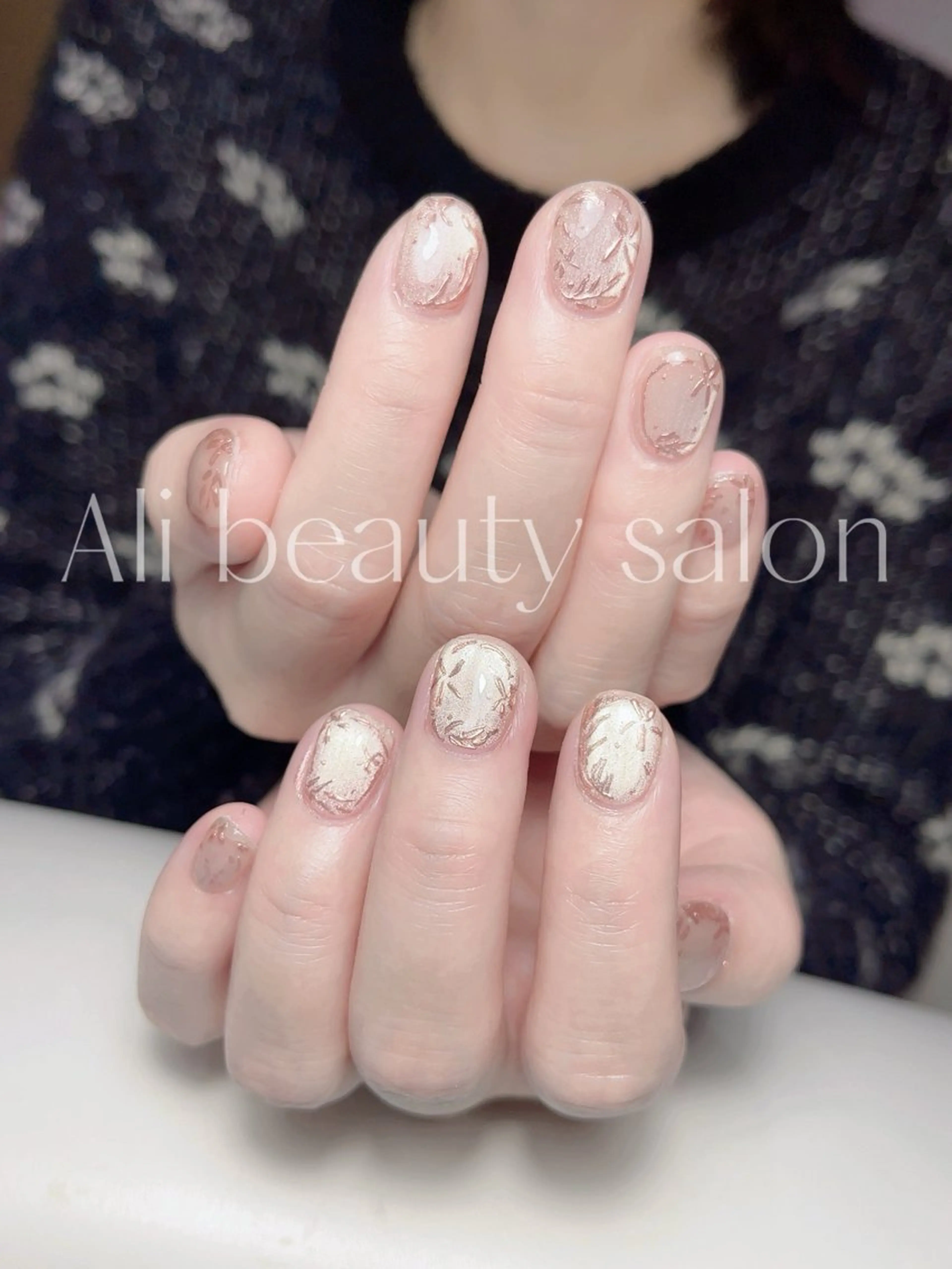 ネイル マグネットネイル ミラーネイル ハンドネイル Ali 新小岩 ネイル専門のネイルデザイン
