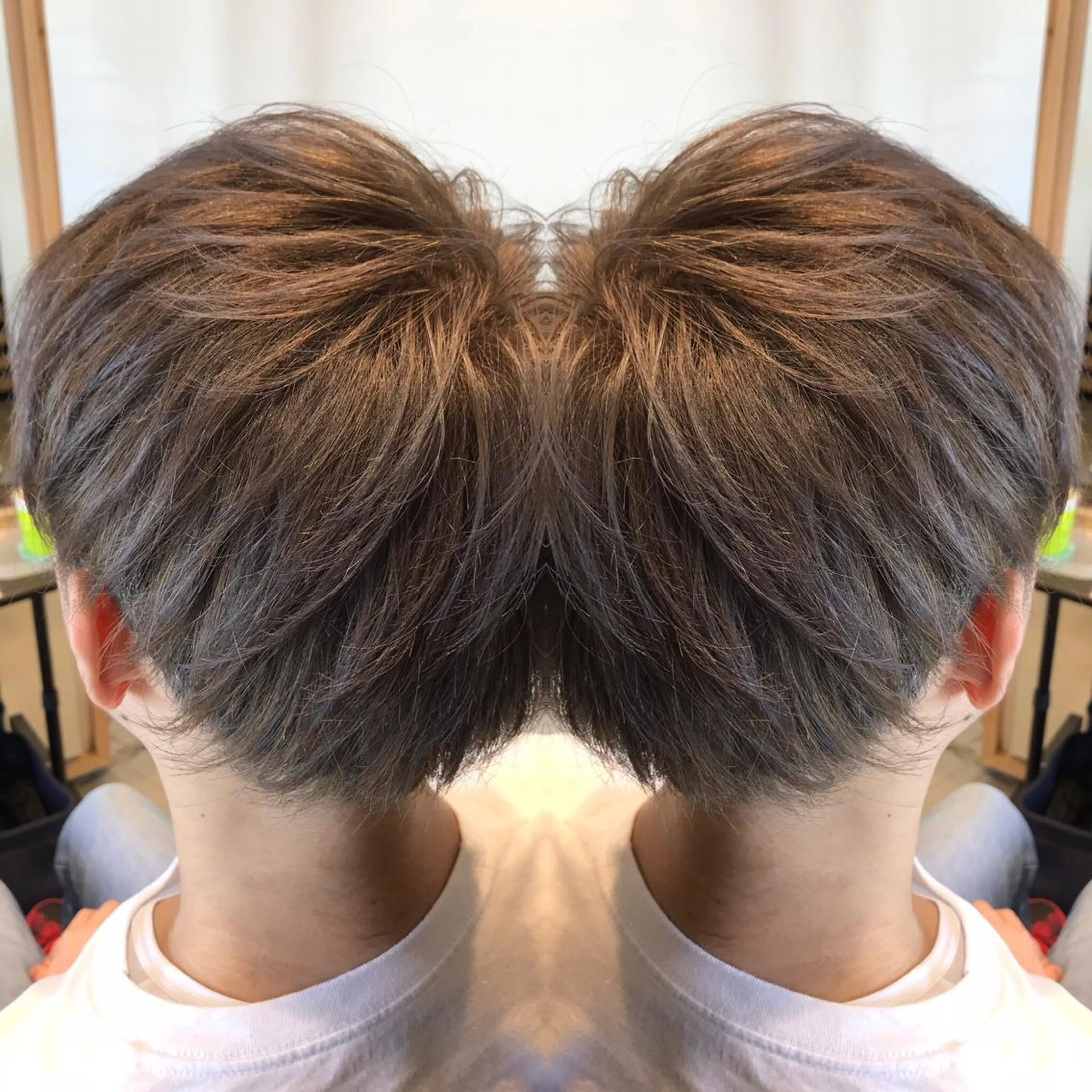 ショート カラー メンズ ブロンド ヘアカラー 大久保 隆蔵のヘアスタイル