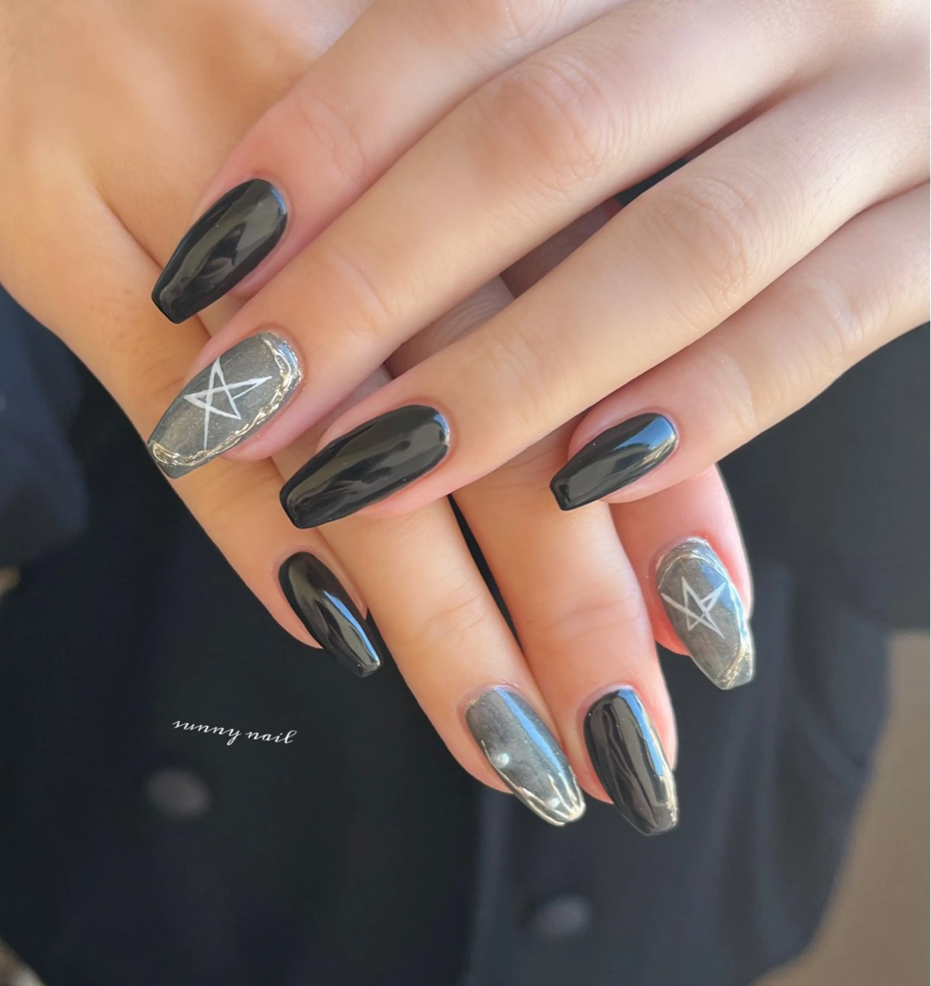 ネイル ジェルネイル マグネットネイル パラジェル sunny nailのネイルデザイン