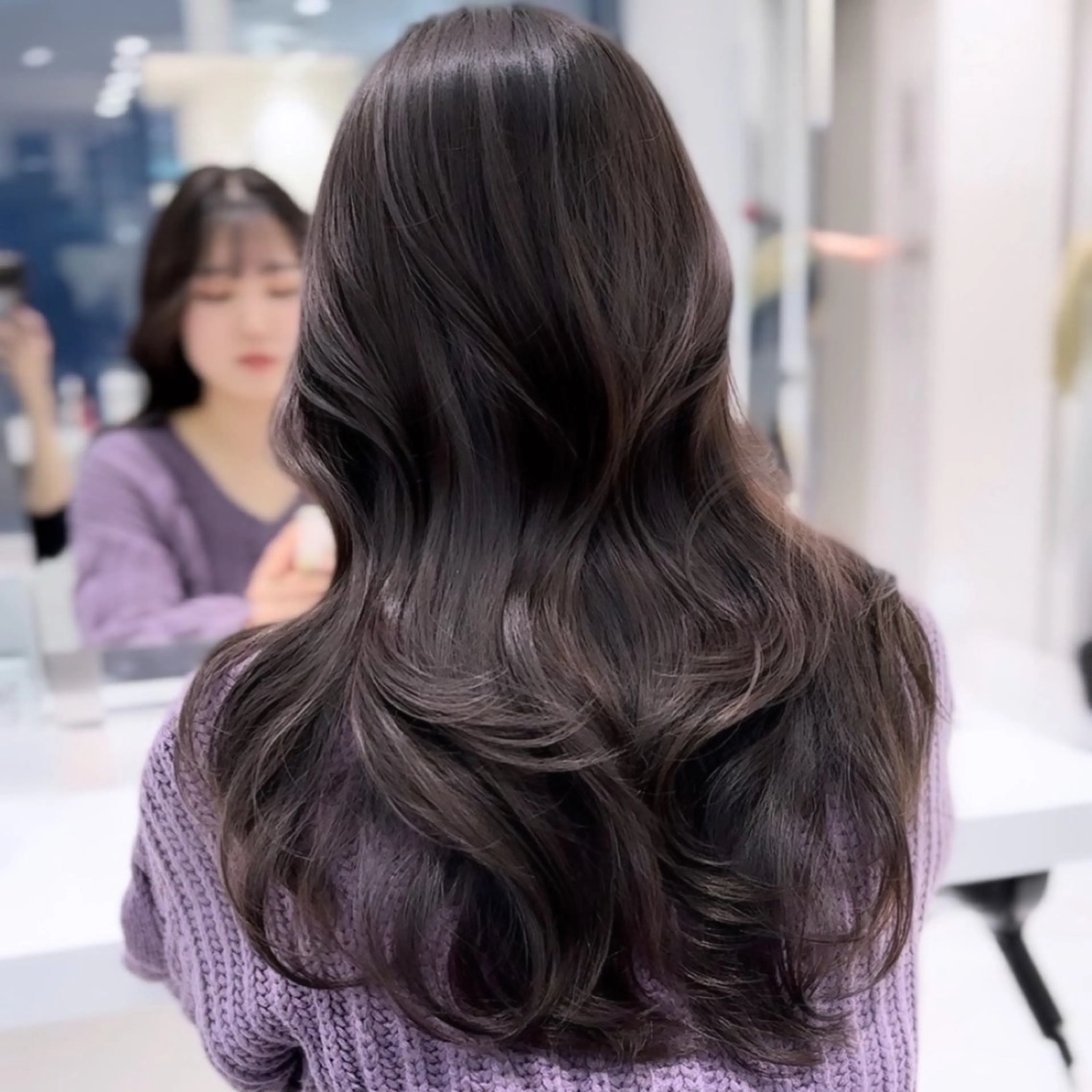 ロング カラー ヘアアレンジ ブラウンカラー 透明感カラー 艶髪/韓国レイヤー 🤍Houtoのヘアスタイル