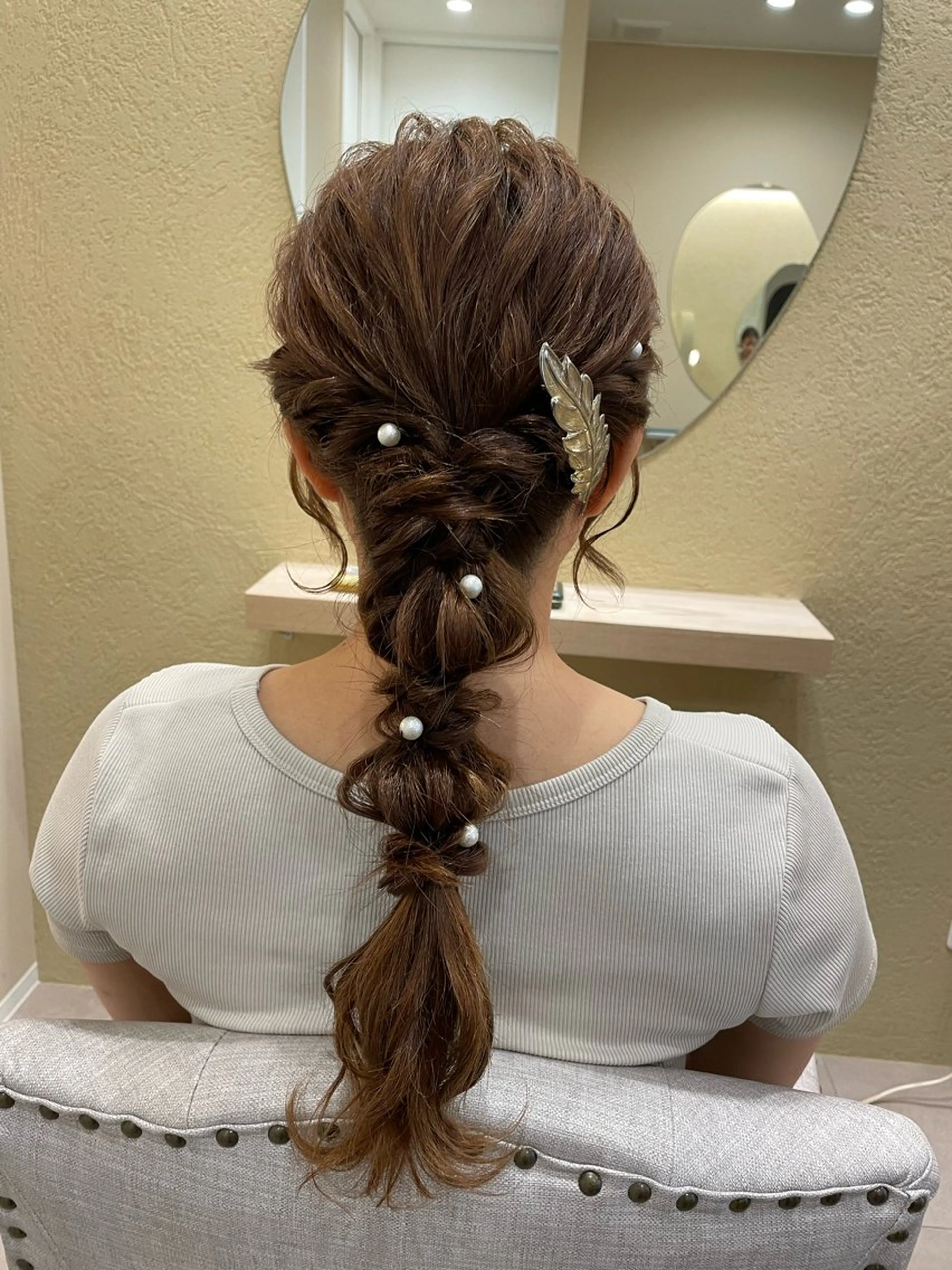 ロング ヘアアレンジ ヘアセット 大賀 祐未のヘアスタイル