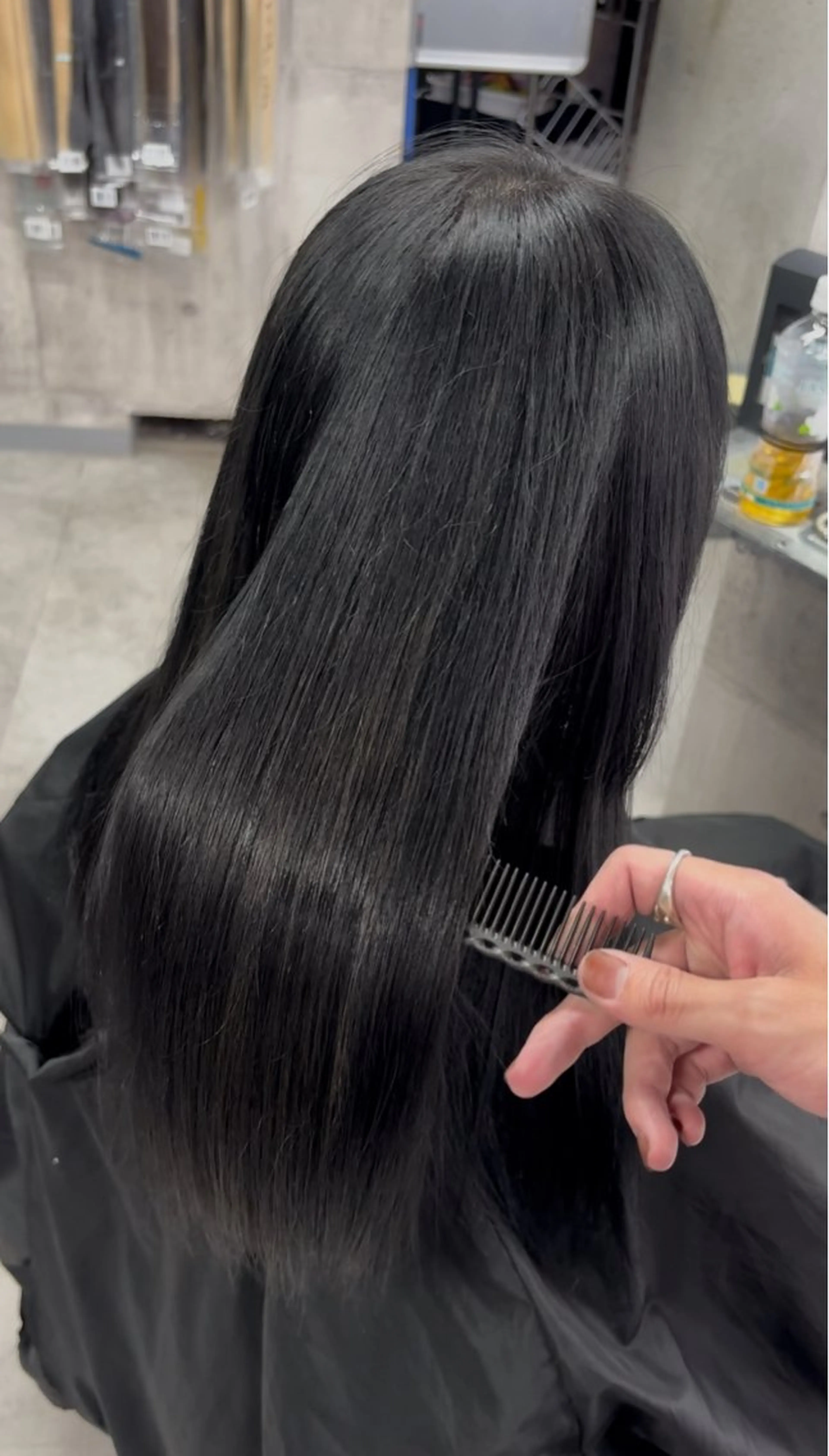 ロング カラー ハイトーンカラー ヘアカラー 落ちる黒 森崎雄斗のヘアスタイル