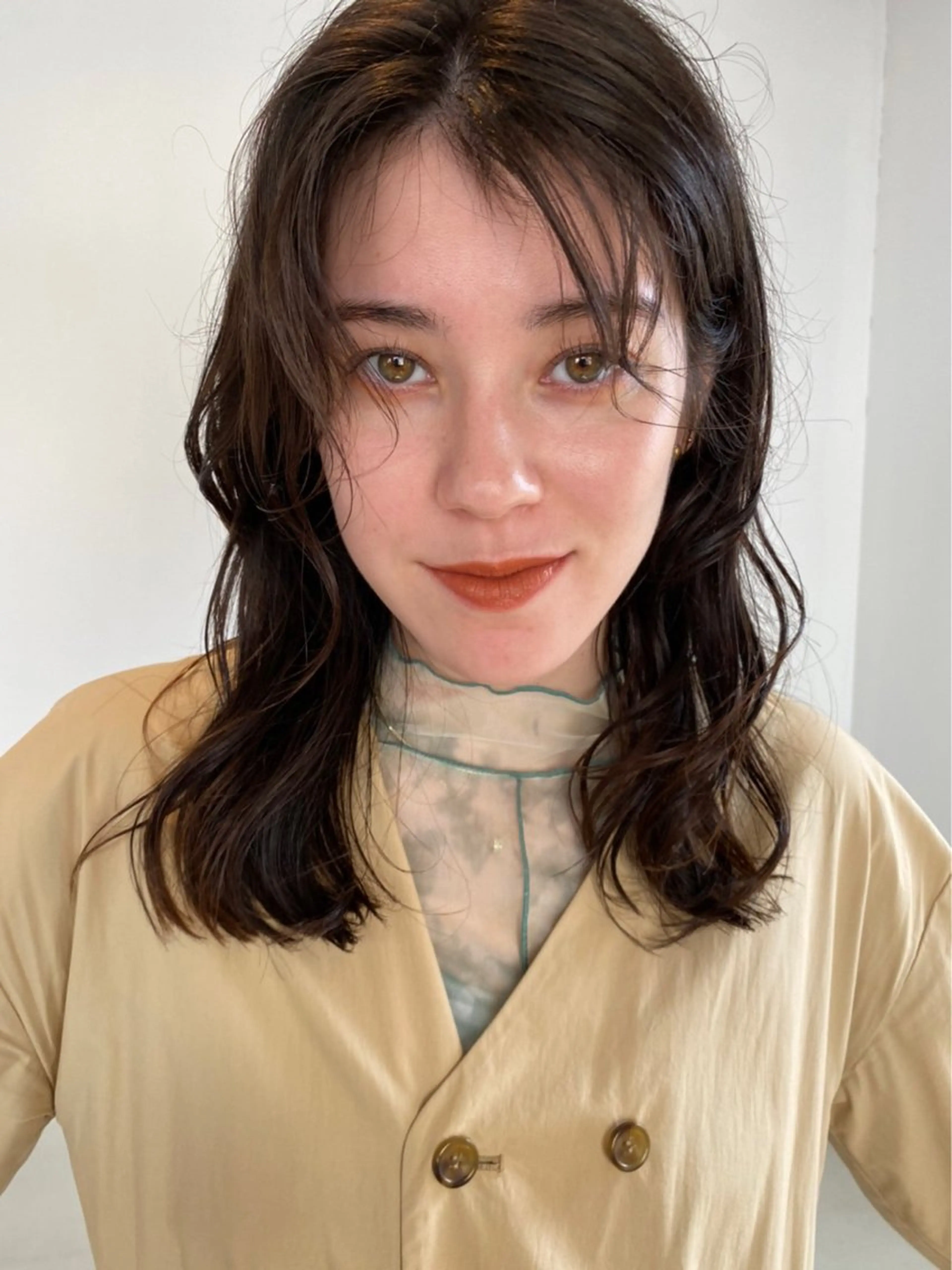 ミディアム カラー パーマ ショートボブ ミディアムパーマ アディクシーカラー ブリーチ ケアブリーチ カット ヘアカラー CEINE【セーヌ】 三軒茶屋のヘアスタイル