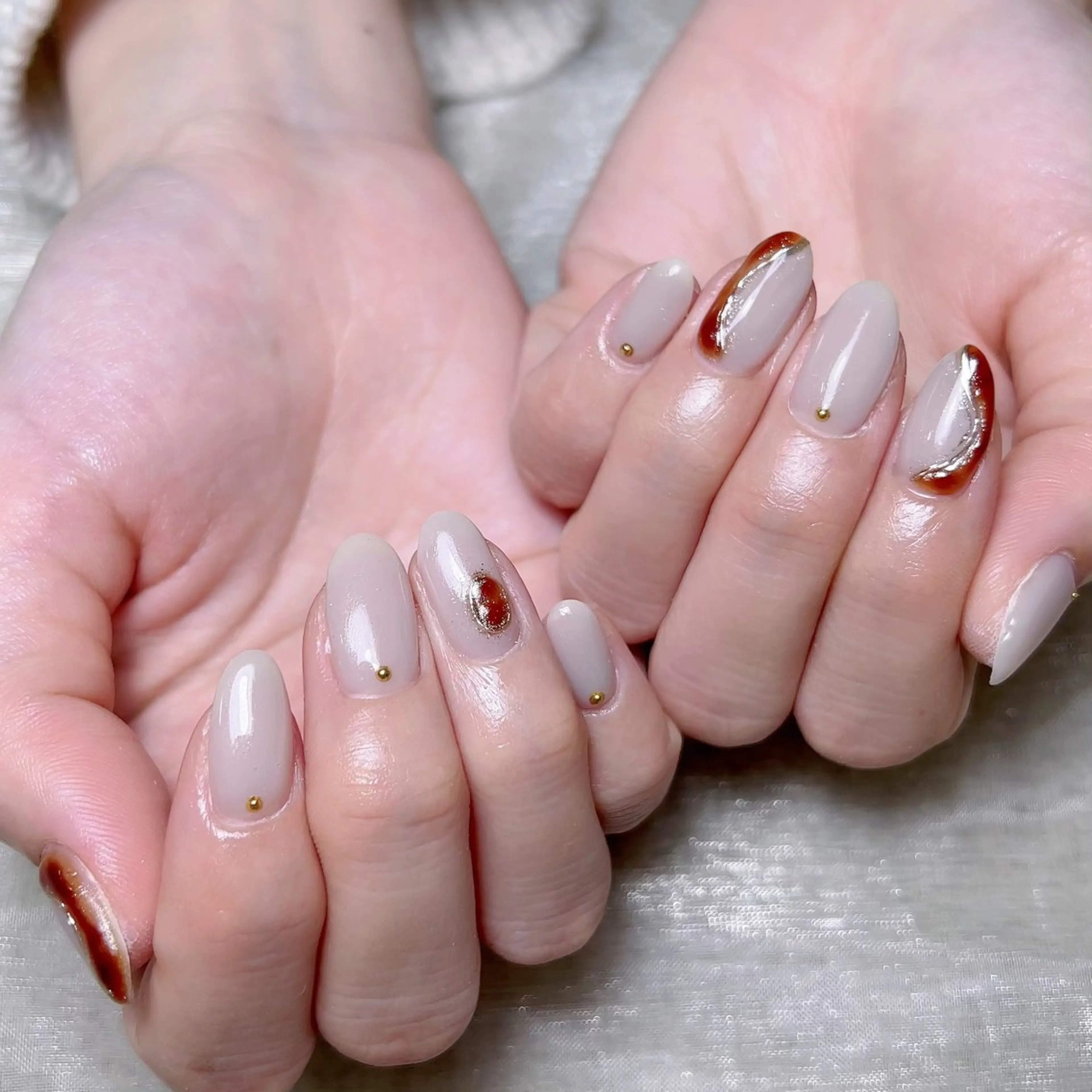 メンズ ネイル メンズ韓国風 アートネイル オーロラネイル ガーリー キラキラネイル ハンドネイル Nail salon 木にいるのネイルデザイン