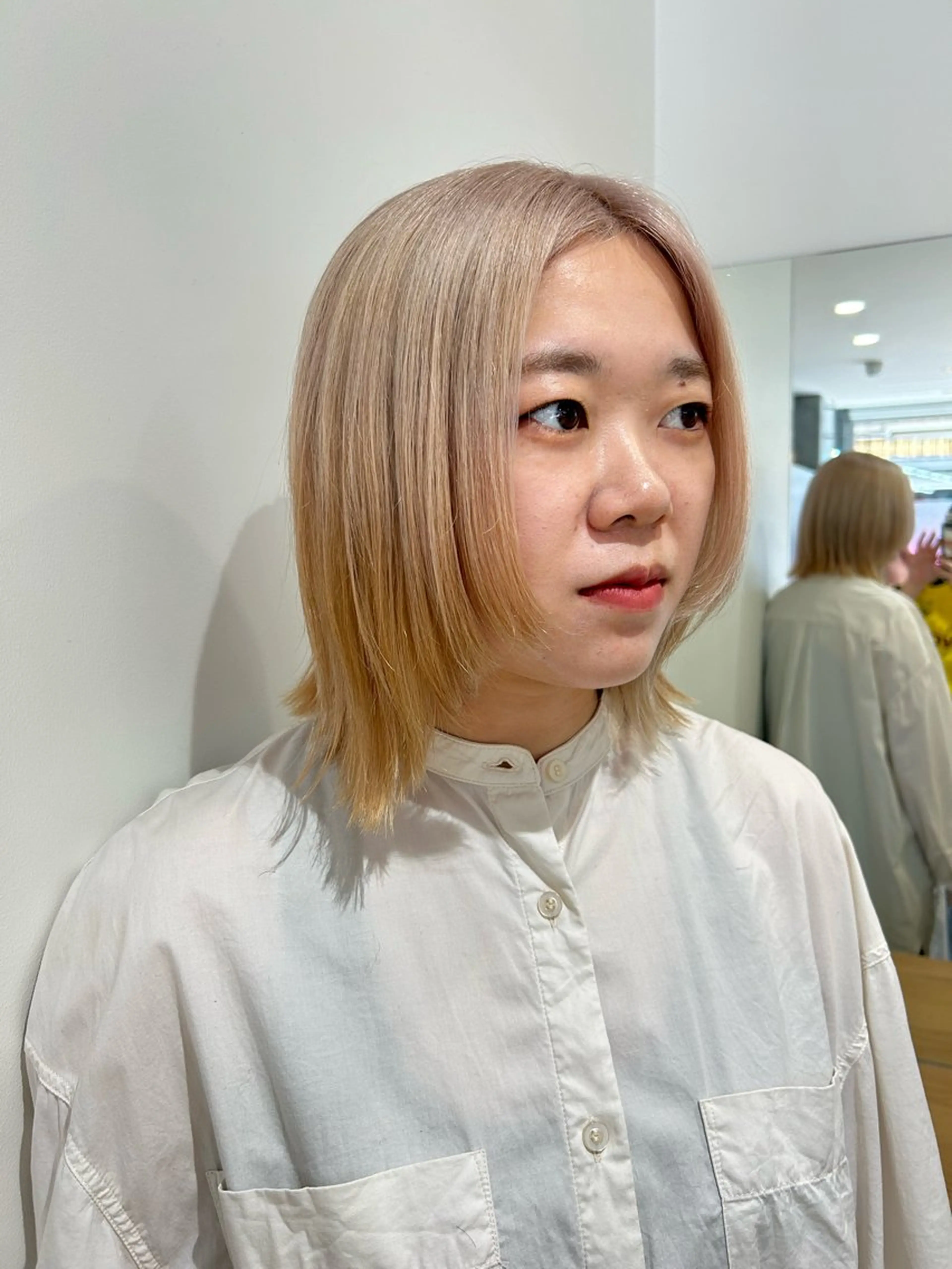 ミディアム カラー カット ヘアカラー トリートメント 🦖ミニボブ/ボブ /MOEKA🦕のヘアスタイル